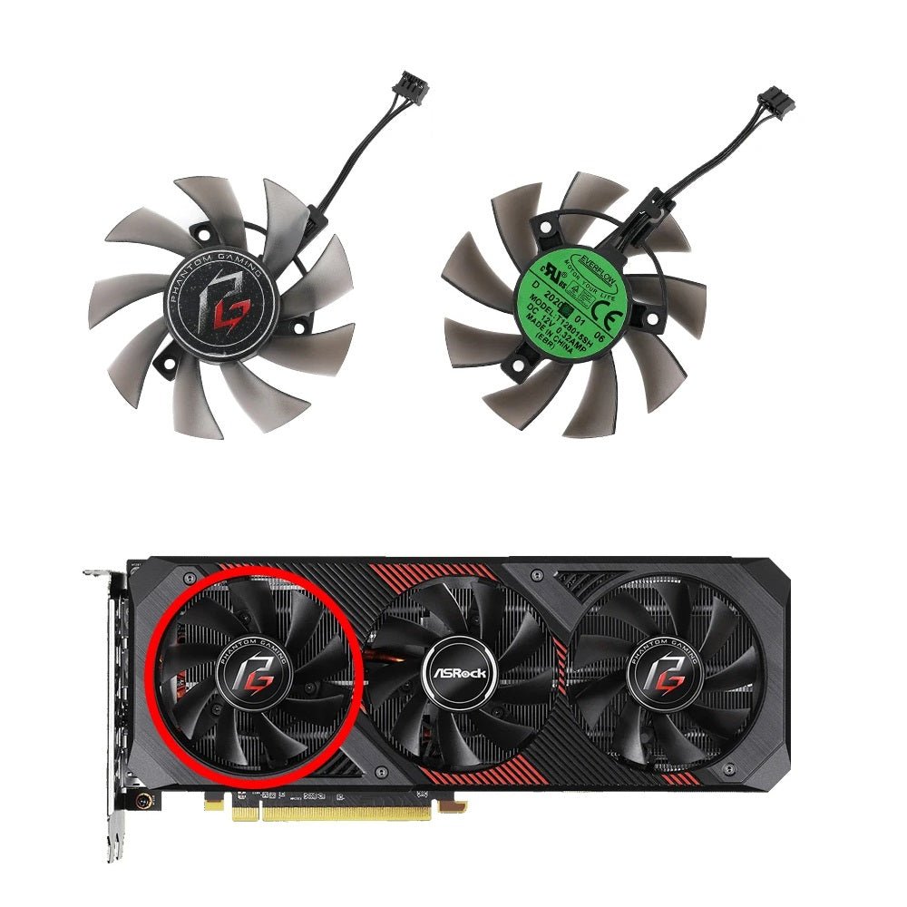 Amd Radeon Fan ASROCK AMD Radeon RX 5600 XT Phantom Gaming D3 6G OC Fan Replacement