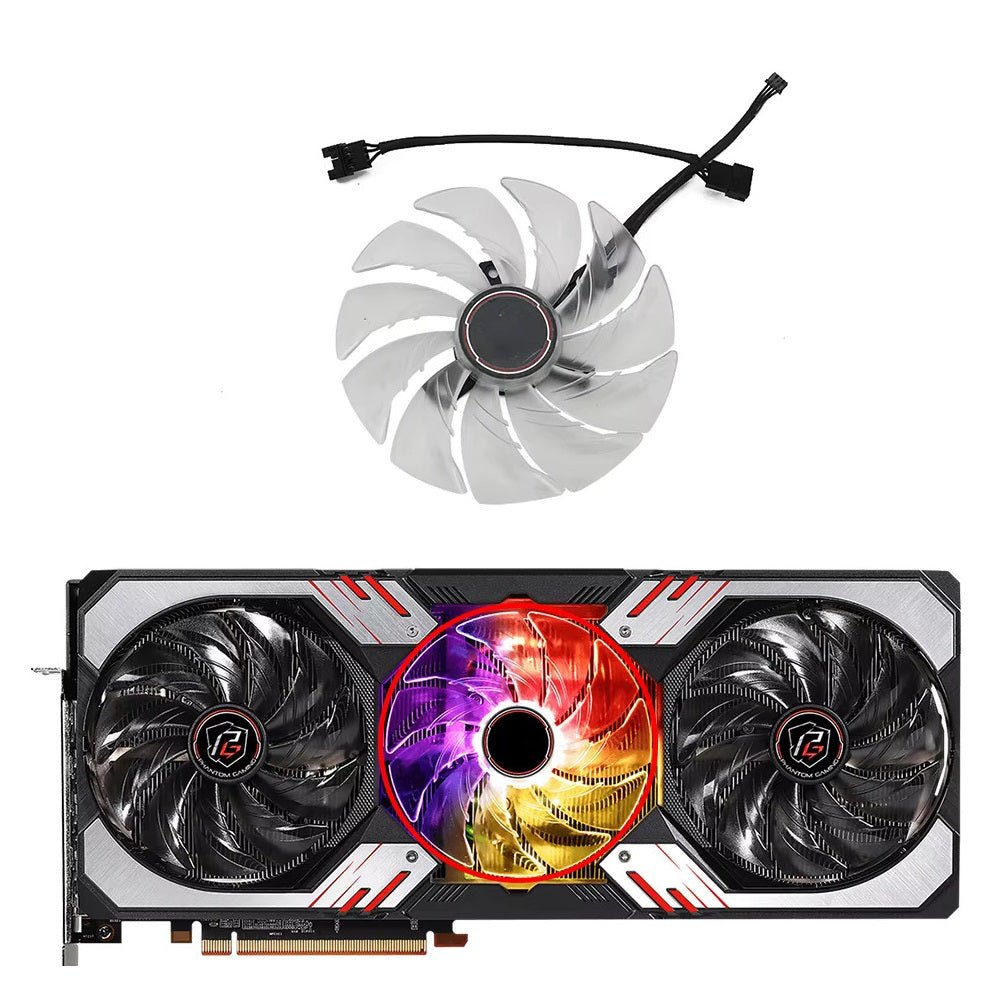 ASRock AMD Radeon RX 6800 XT, 6900 XT, 6950 XT Phantom Gaming D 16G OC GPU Fan