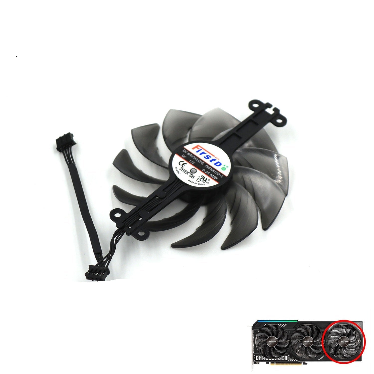 ASRock AMD Radeon RX 9070 XT Challenger Fan Replacement