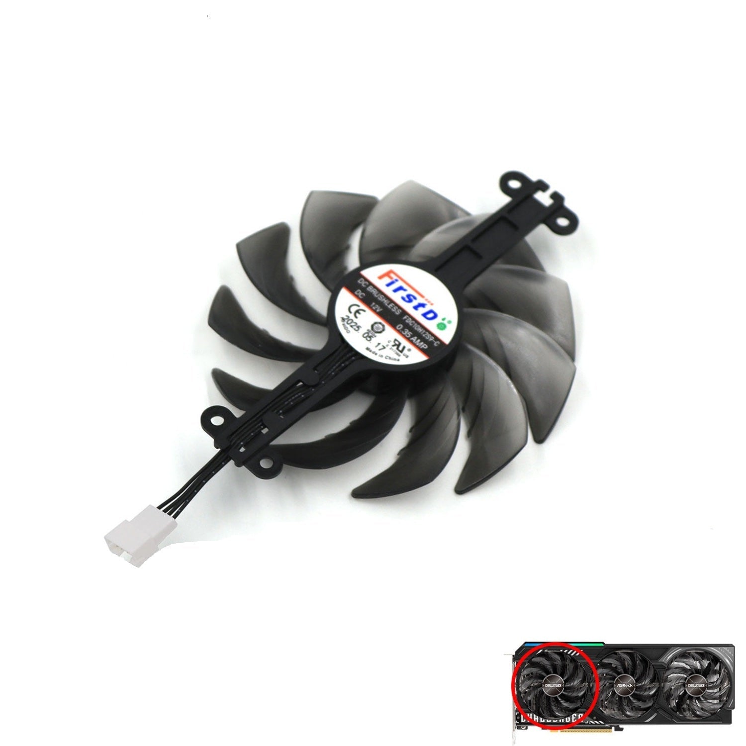 ASRock AMD Radeon RX 9070 XT Challenger Fan Replacement
