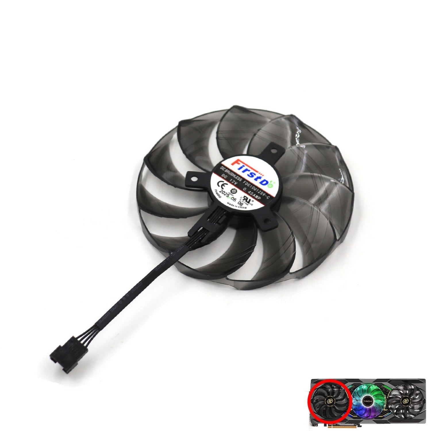 ASRock AMD Radeon RX 9070 XT Taichi Fan Replacement