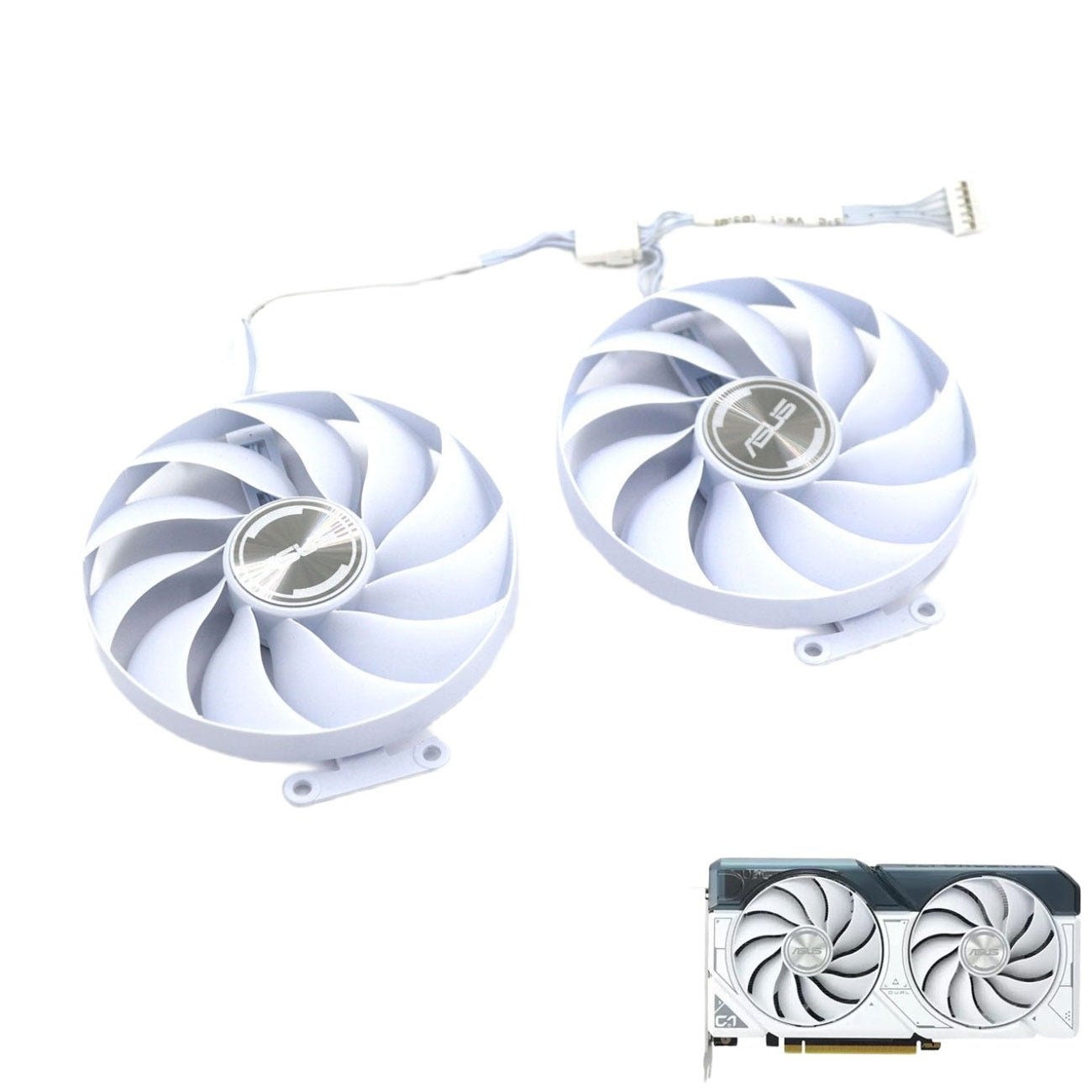 ASUS Dual GeForce RTX 4060, 4060 Ti White GPU Fan and Shroud Replacement