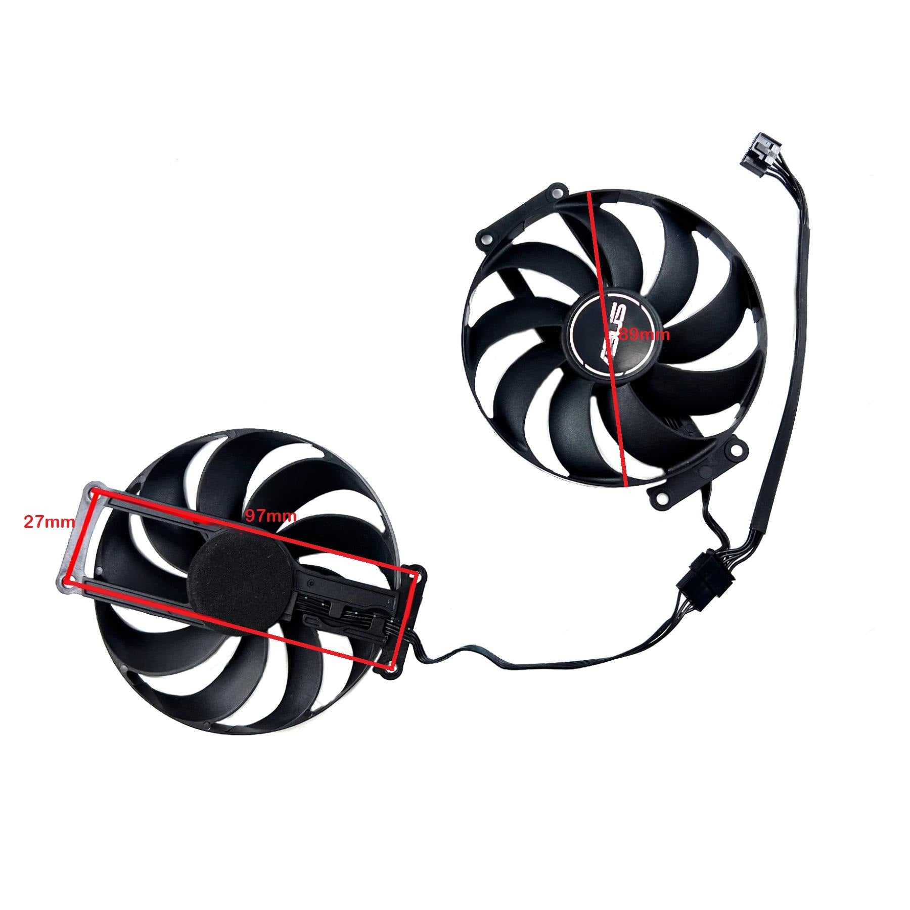 ASUS Dual Radeon RX 6400, 6500 XT GPU Fan Replacement