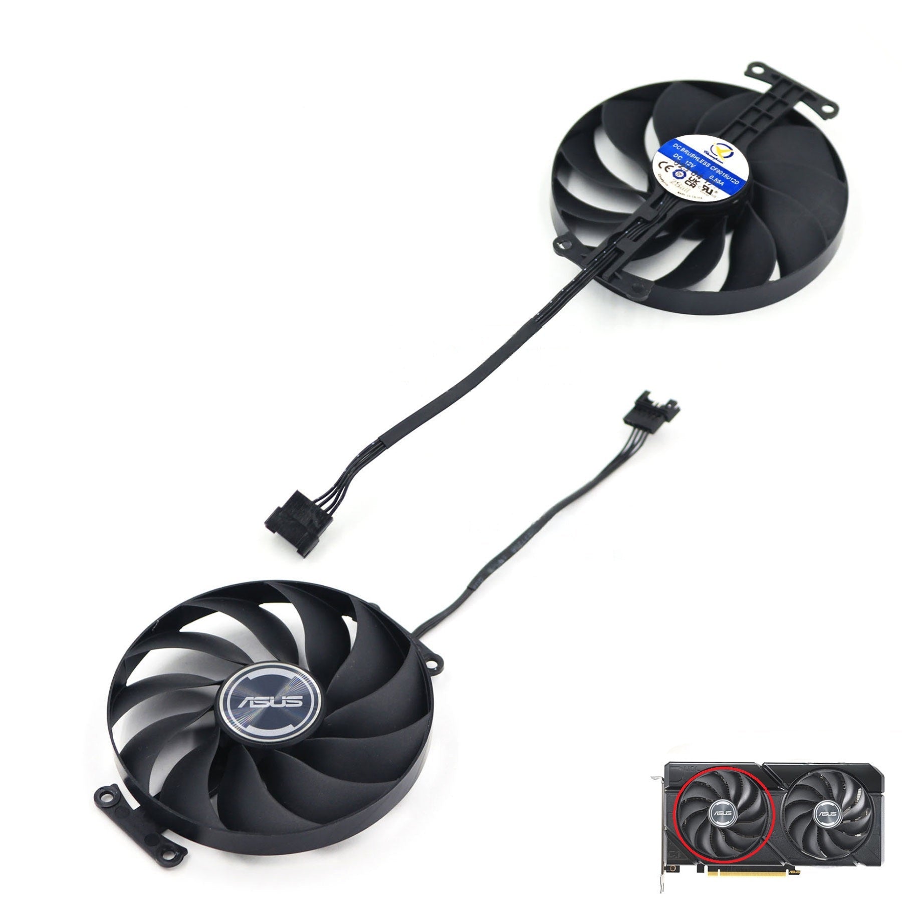 ASUS Dual RTX 4060 / 4060 Ti EVO GPU Fan Replacement