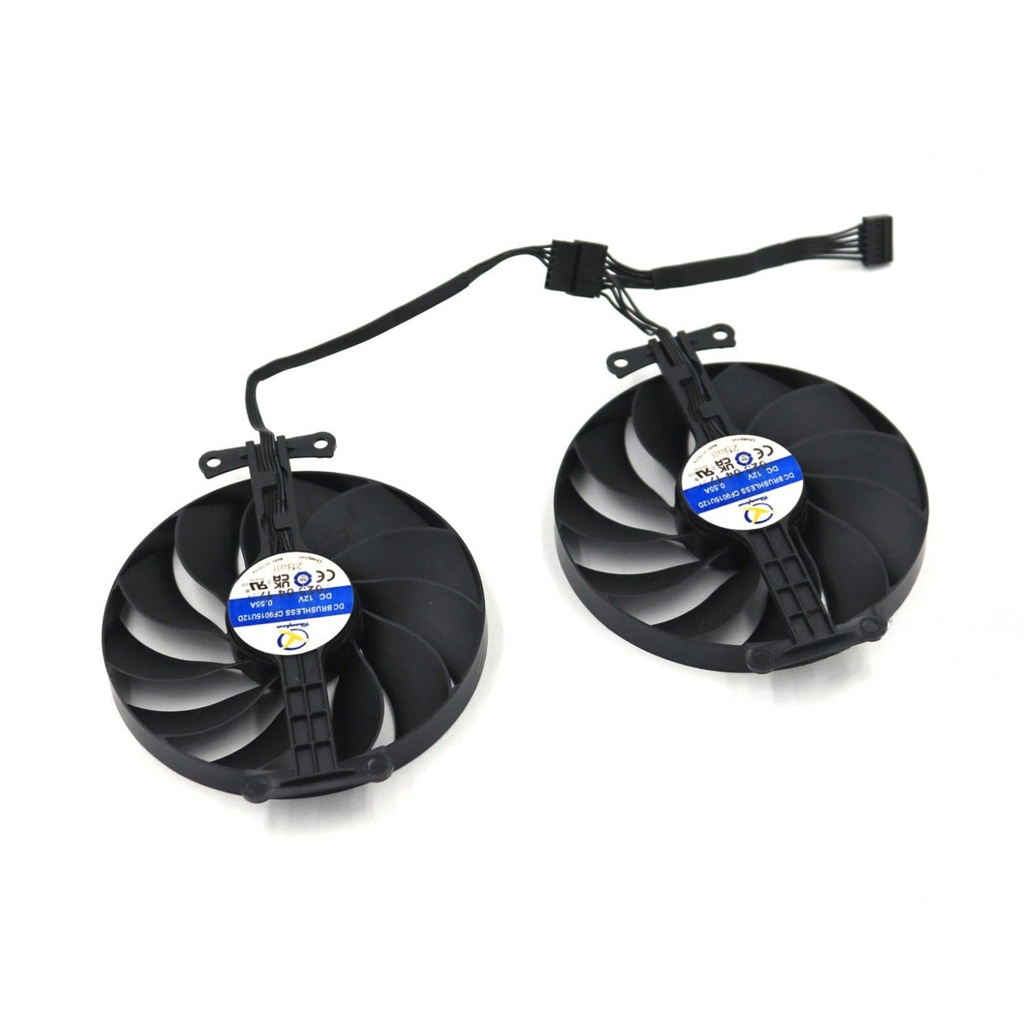 ASUS Dual RTX 4060 / 4060 Ti GPU Fan Replacement – 90mm 6 - Pin Ball Bearing (PLA09215B12H / FD9015U12D / CF9015U12D)