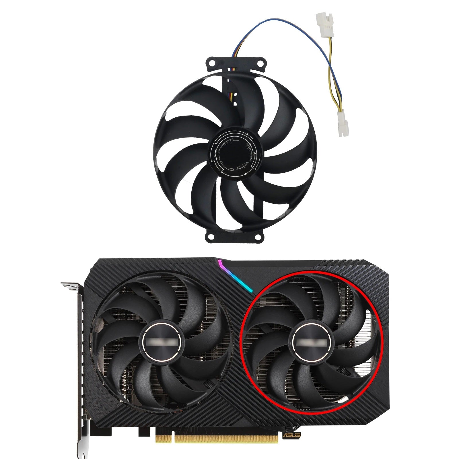 ASUS GeForce GTX 1660 SUPER MINI GPU Fan Replacement