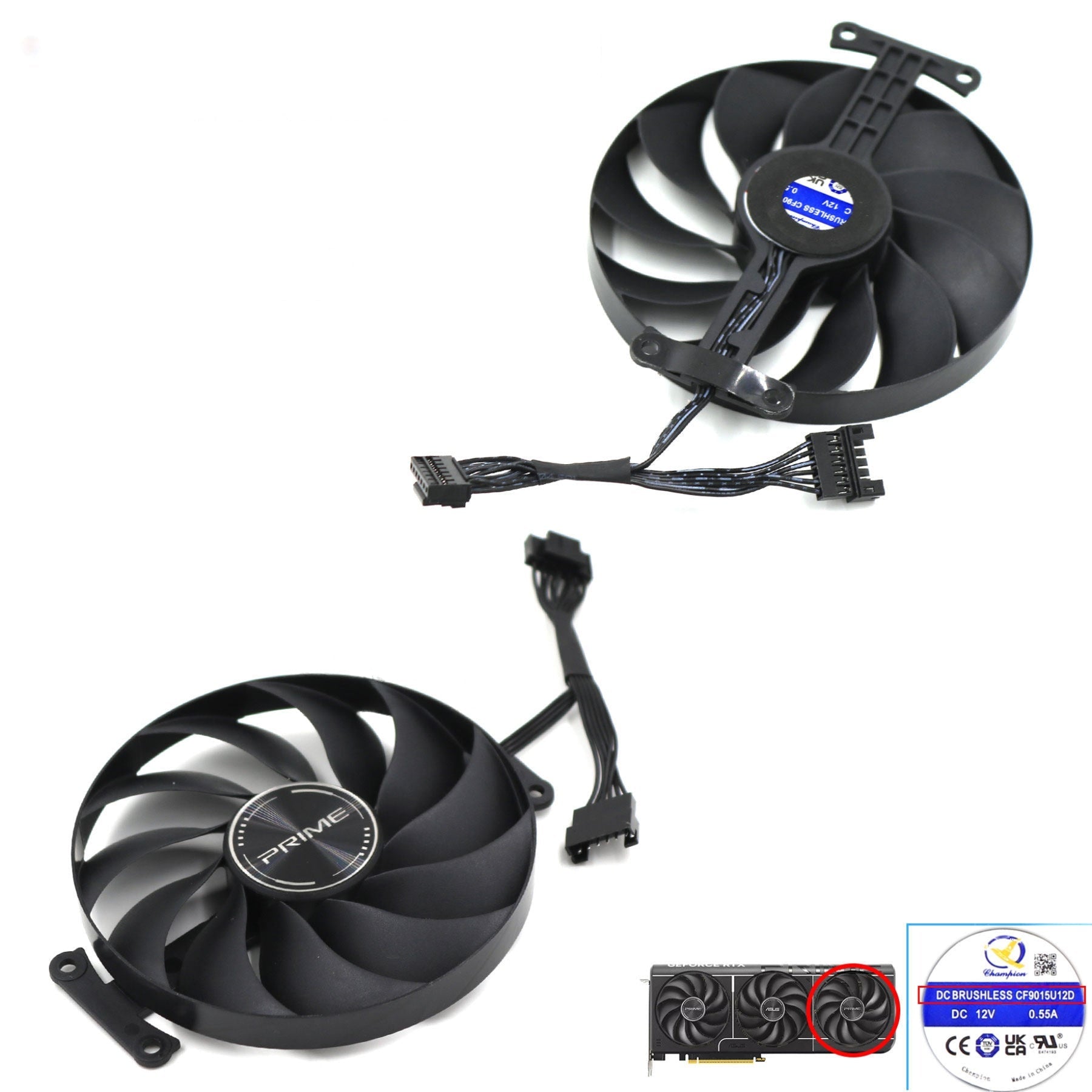 ASUS PRIME GeForce RTX 5070, 5070 Ti GPU Fan Replacement