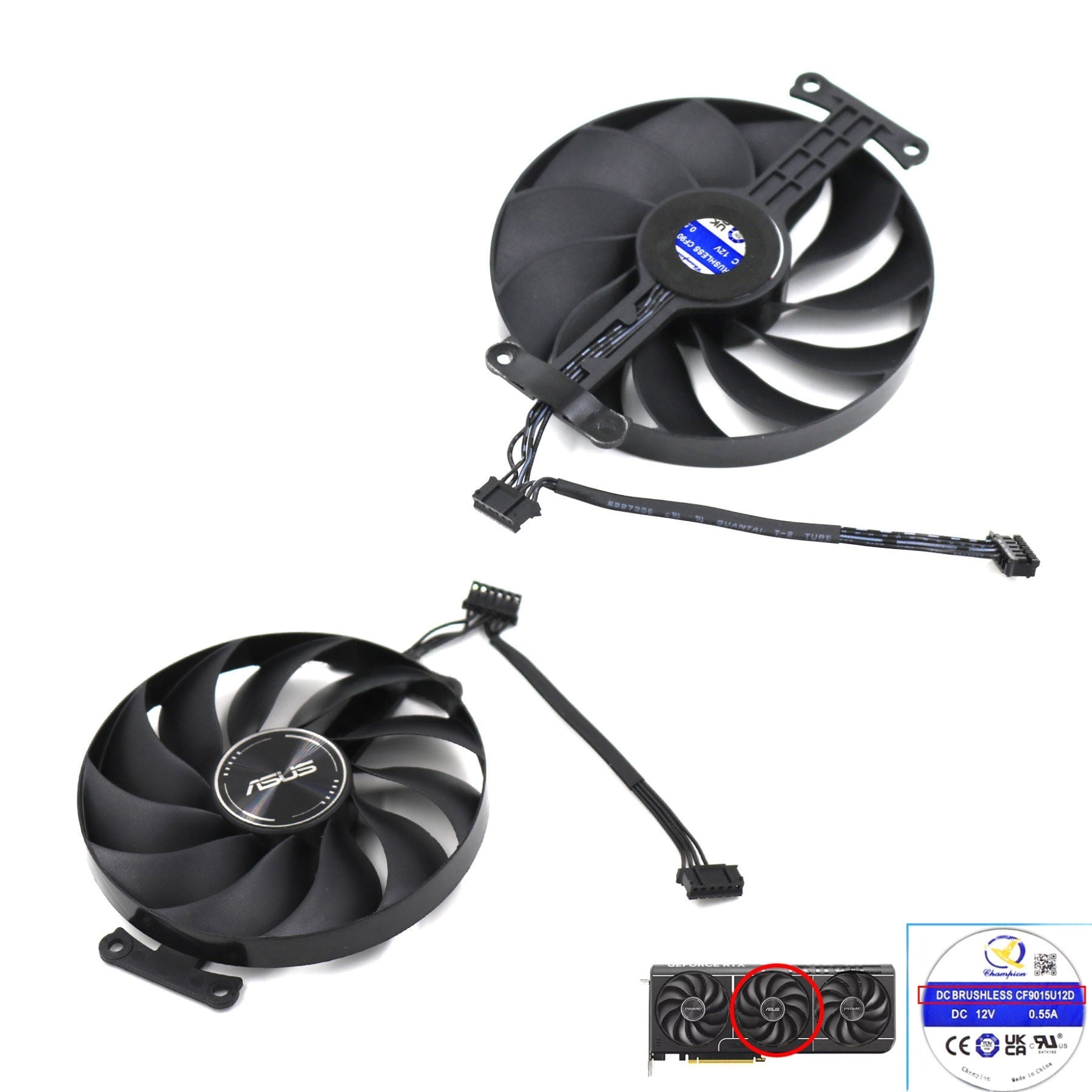 ASUS PRIME GeForce RTX 5070, 5070 Ti GPU Fan Replacement