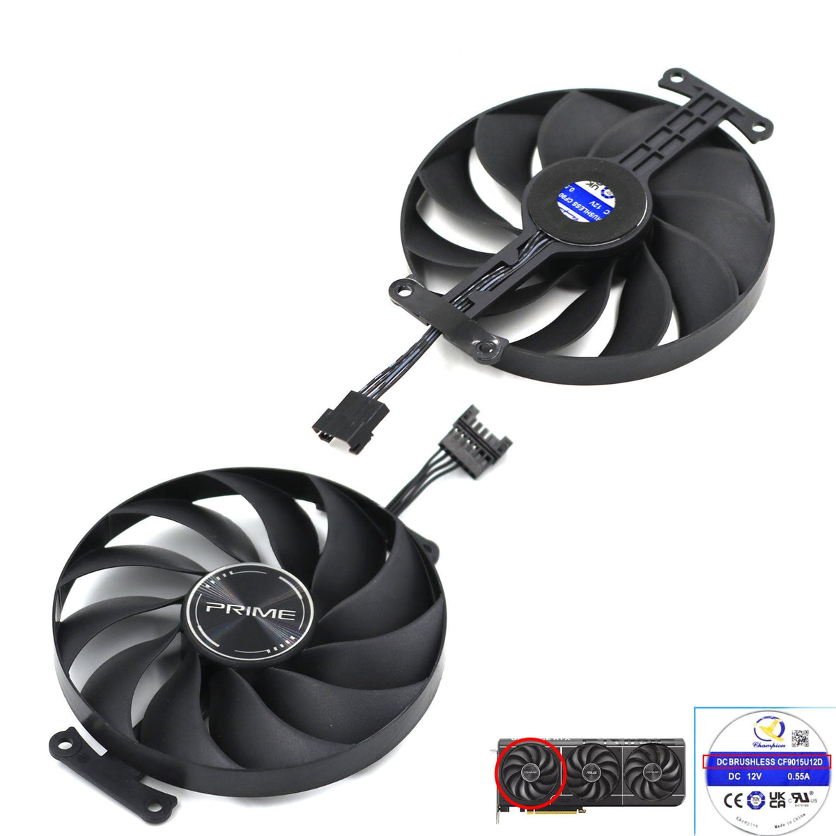 ASUS PRIME GeForce RTX 5070, 5070 Ti GPU Fan Replacement