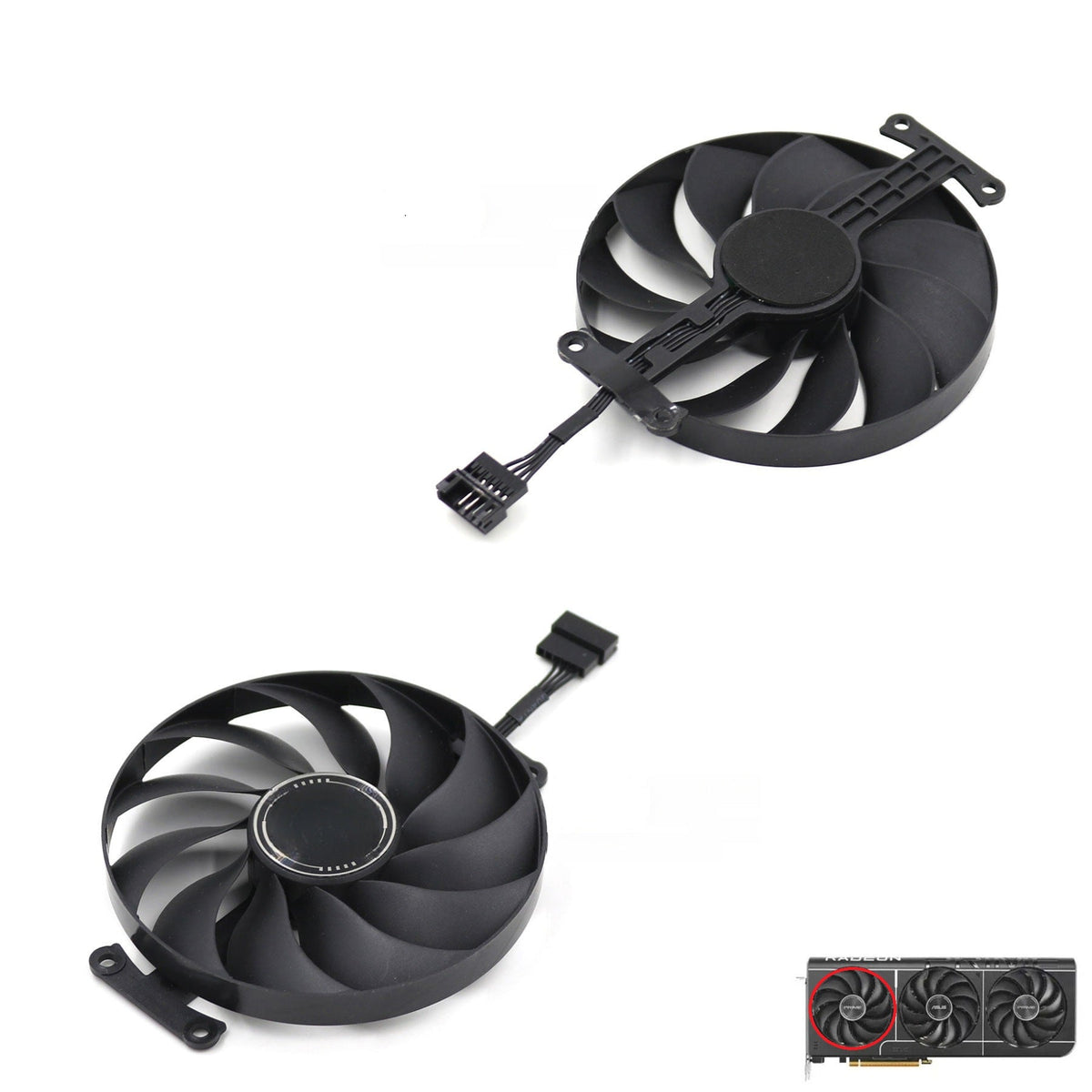 ASUS Prime Radeon RX 9070 and 9070 XT GPU Fan and Shroud Replacement