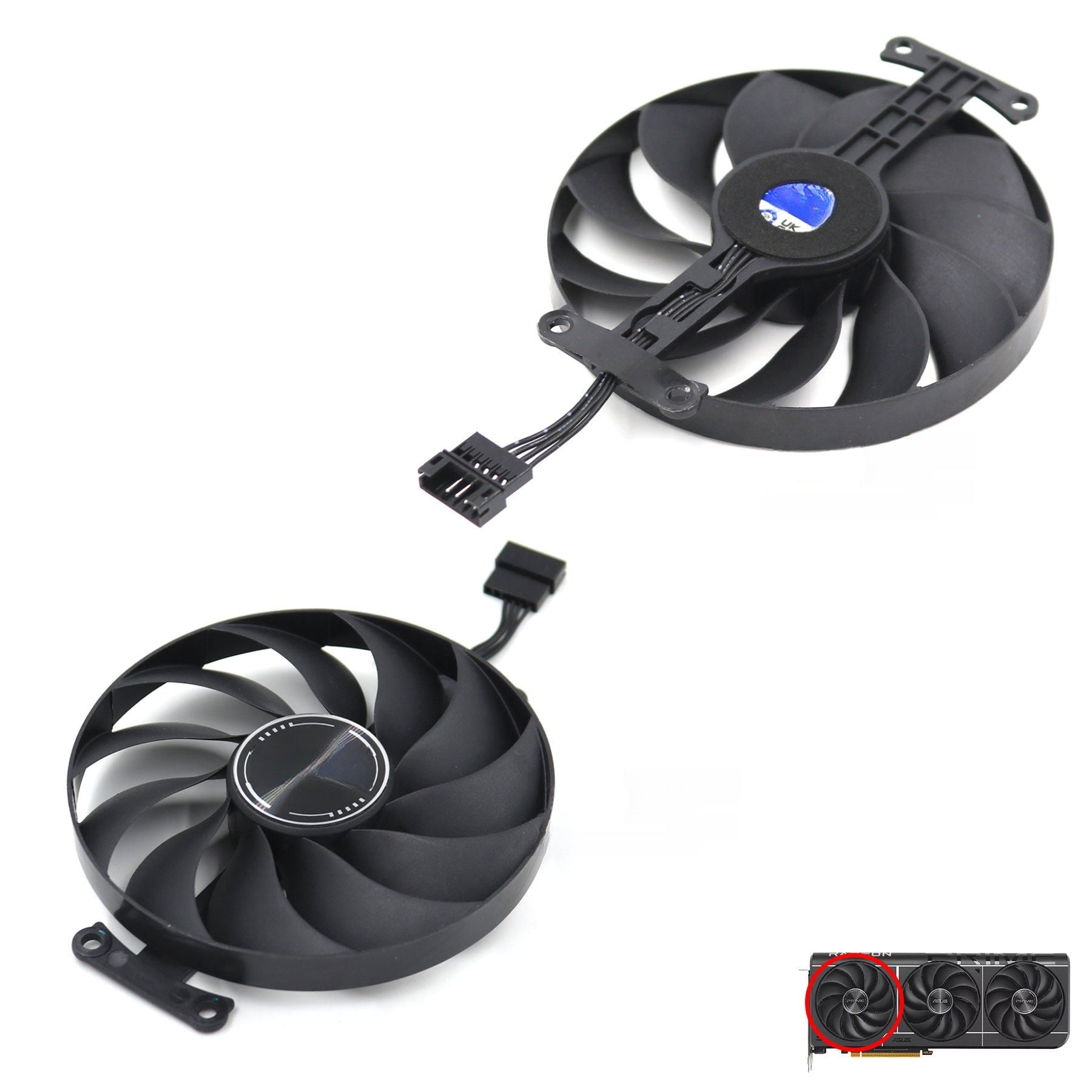 ASUS Prime Radeon RX 9070 EVO GPU Fan and Shroud Replacement