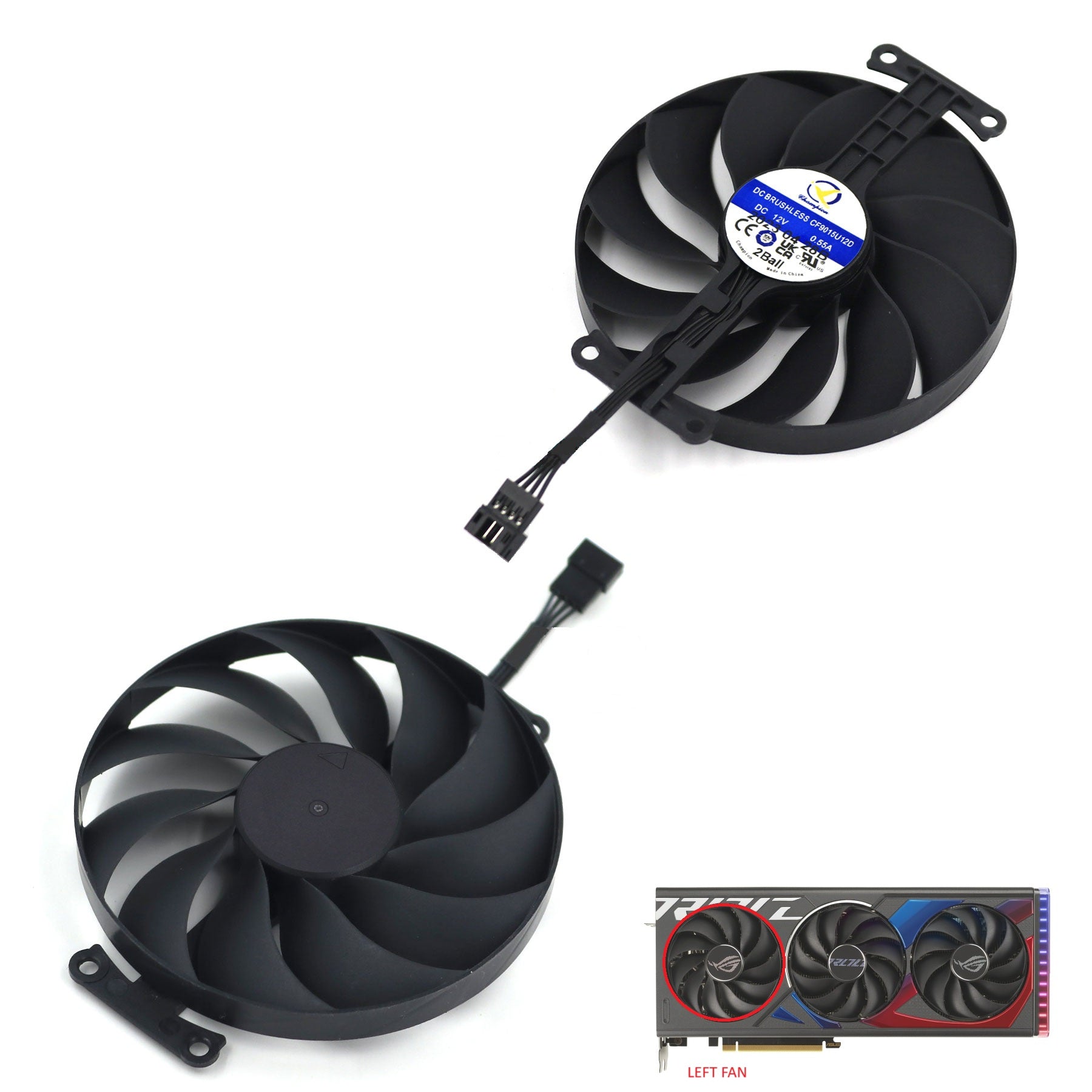 ASUS ROG STRIX GeForce RTX 4060, 4060 Ti GPU Fan Replacement