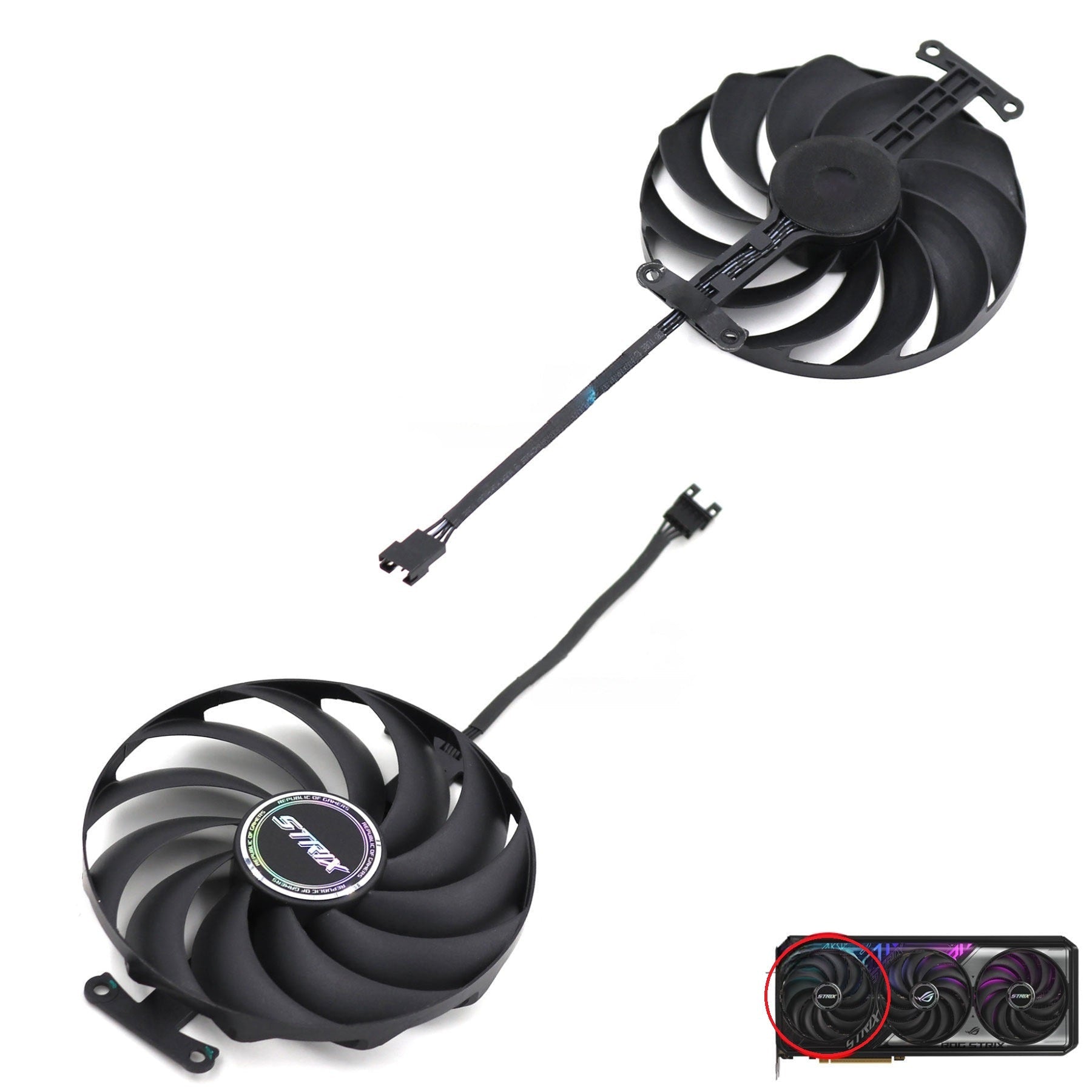ASUS ROG STRIX RTX 5070, 5070 Ti Fan Replacement