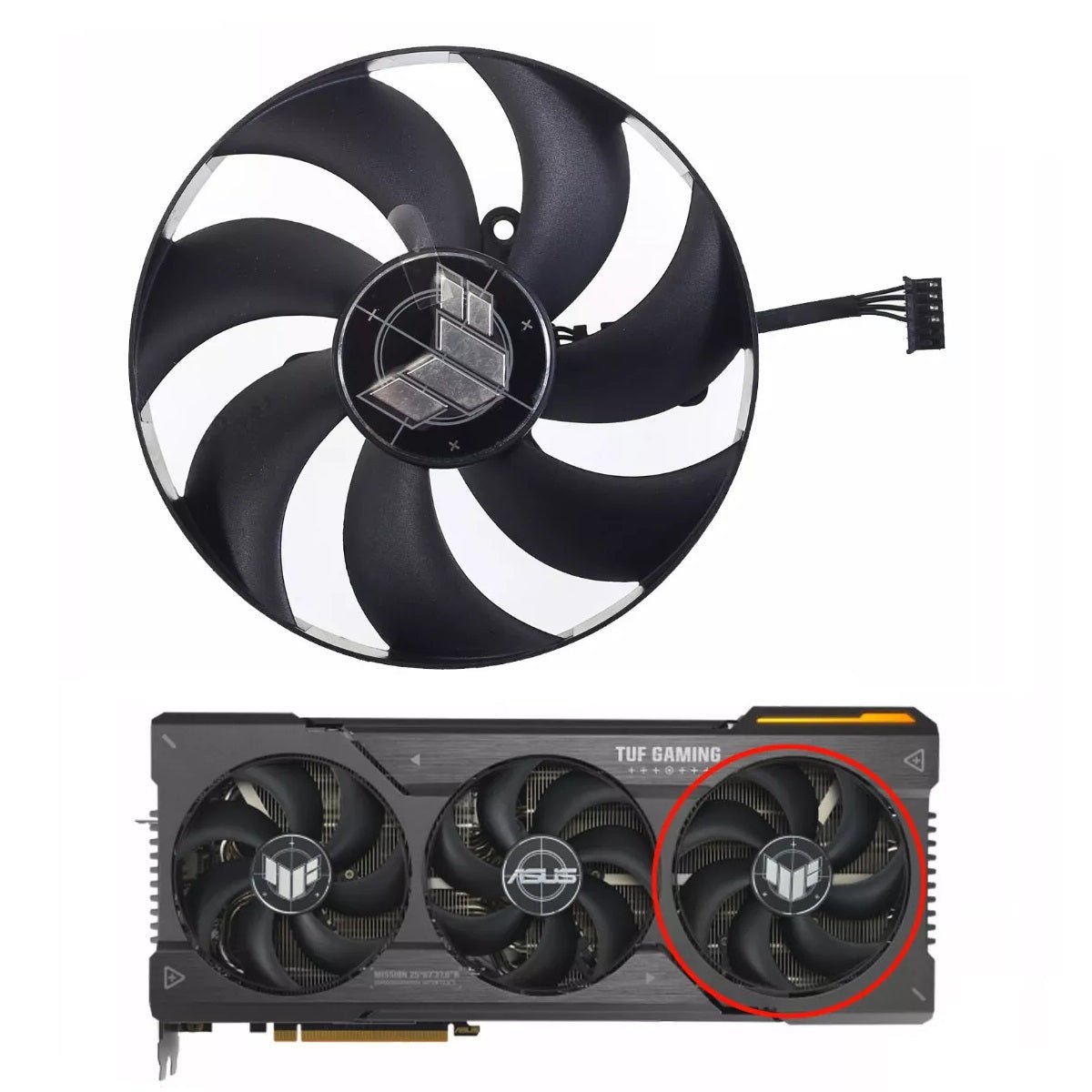 ASUS TUF Gaming GeForce RTX 4080, 4090 OC GPU Fan Replacement