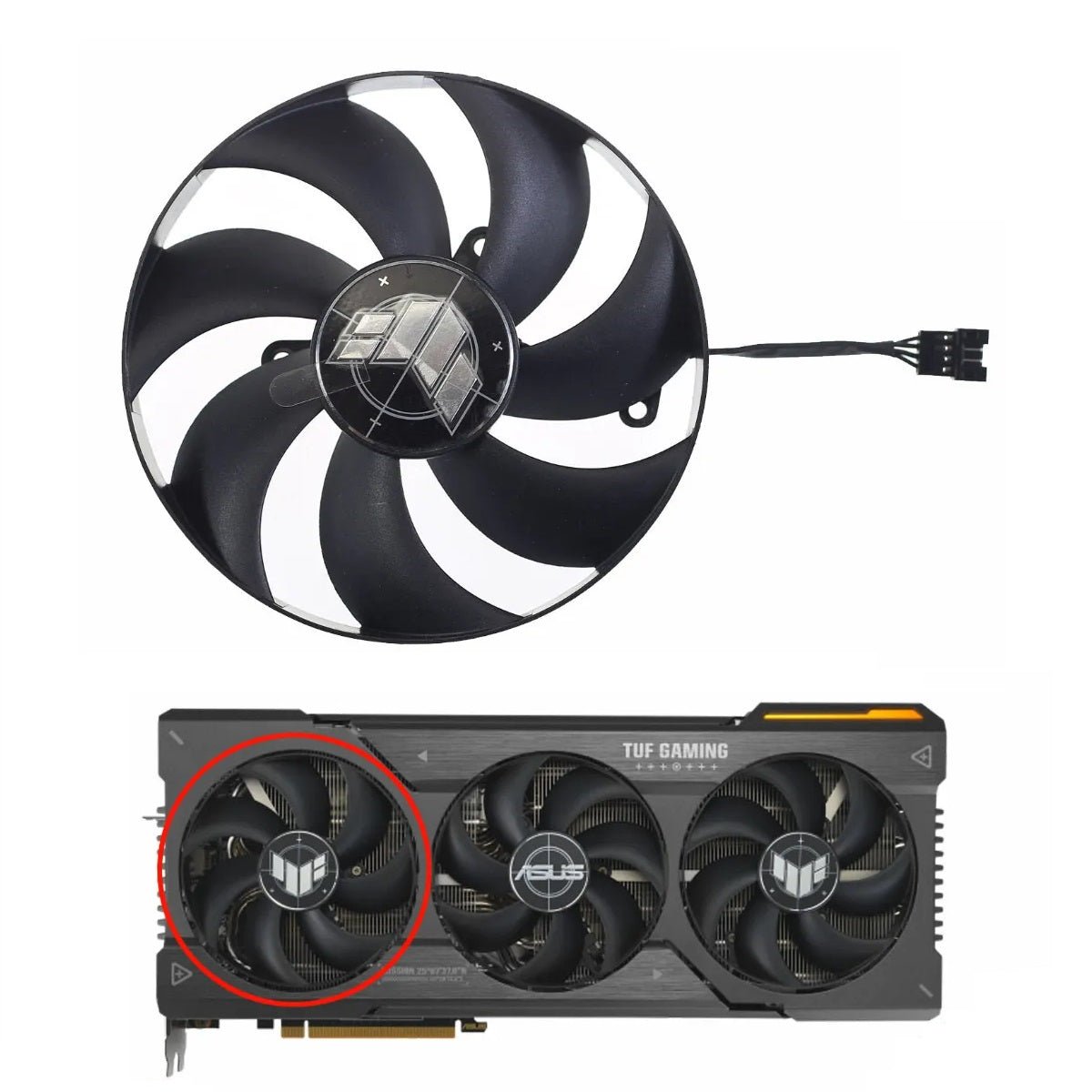 ASUS TUF Gaming GeForce RTX 4080, 4080 SUPER, 4090 GPU Fan Replacement