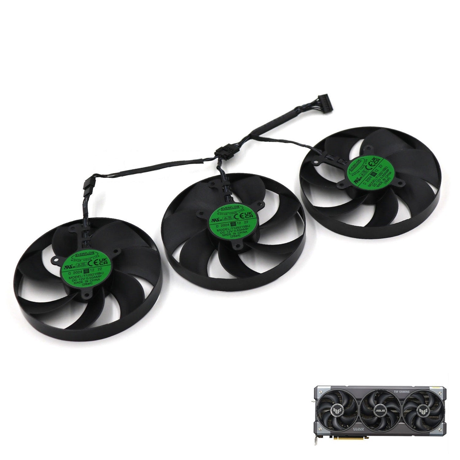 ASUS TUF Gaming GeForce RTX 5080, 5090 GDDR7 GPU Fan Replacement