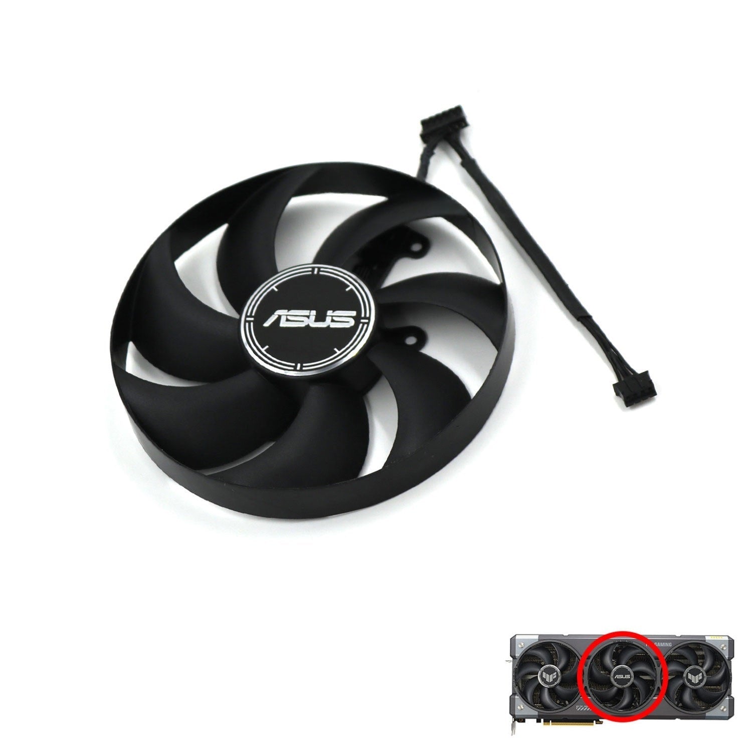 ASUS TUF Gaming GeForce RTX 5080, 5090 GDDR7 GPU Fan Replacement