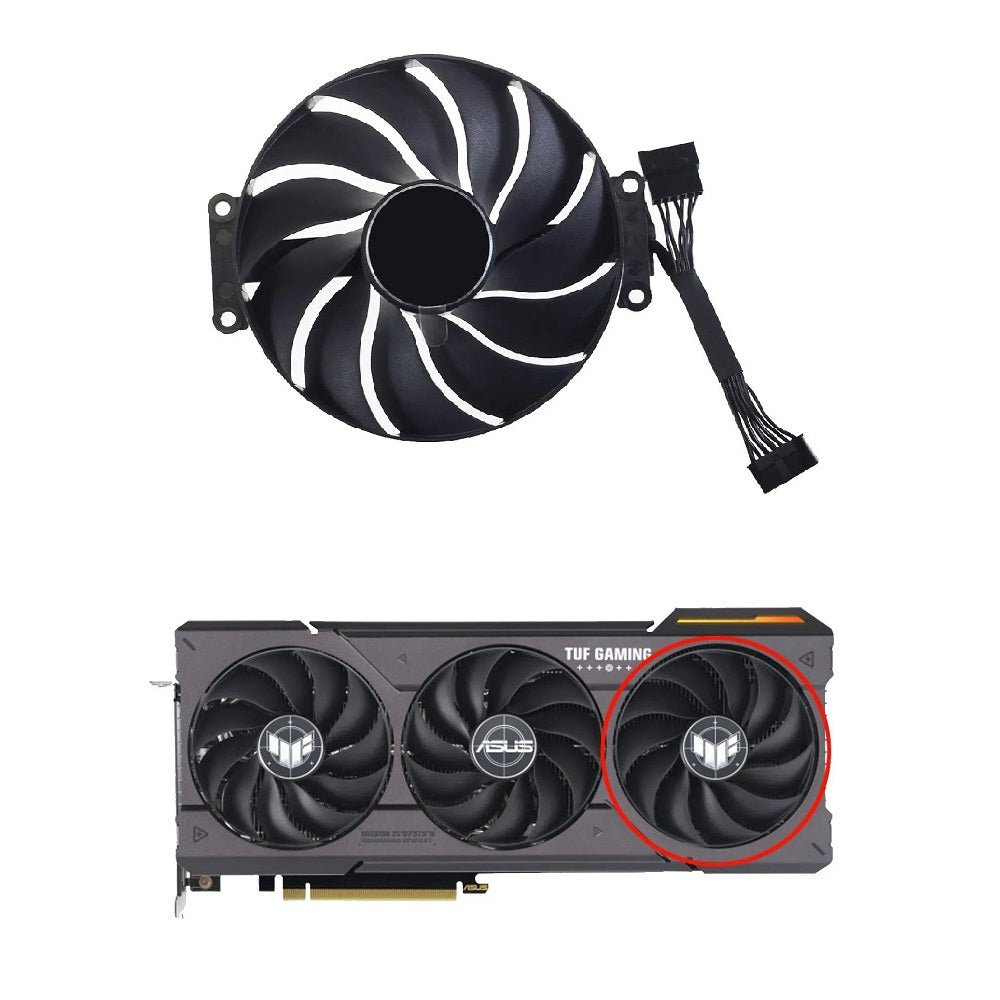 ASUS TUF Gaming Radeon RX 7600 XT GPU Fan Replacement