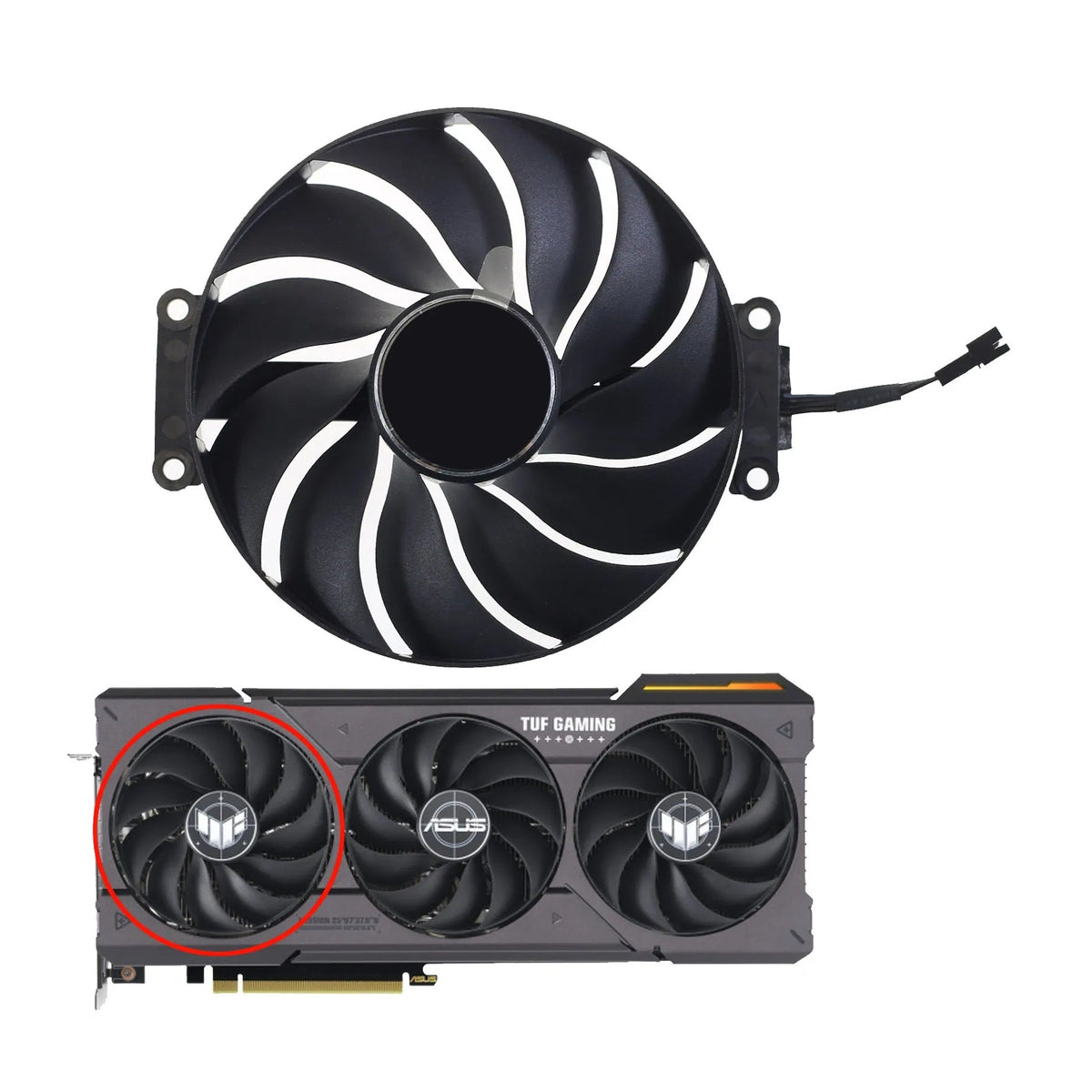 ASUS TUF Gaming RTX 4060, 4060Ti, 4070, 4070Ti SUPER GPU Fan Replacement