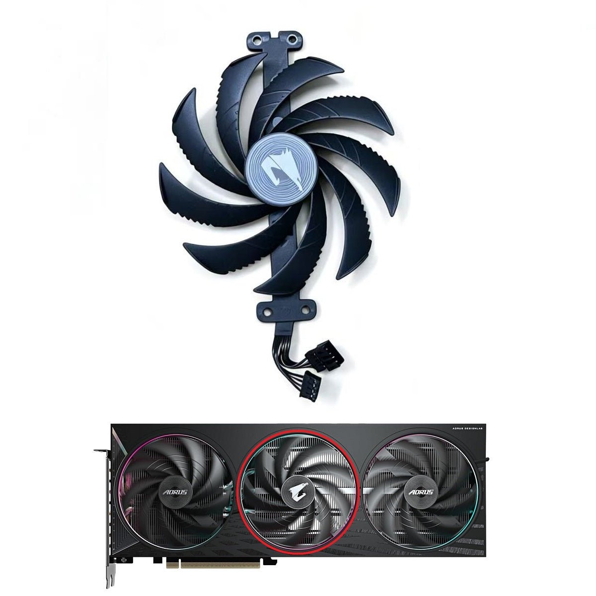 Gigabyte AORUS GeForce RTX 5060, 5060 Ti ELITE GPU Fan Replacement