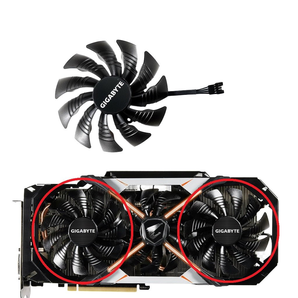 GIGABYTE AORUS GTX 1070 / 1080 / 1080Ti / RTX 2060 XTREME Fan Replacement