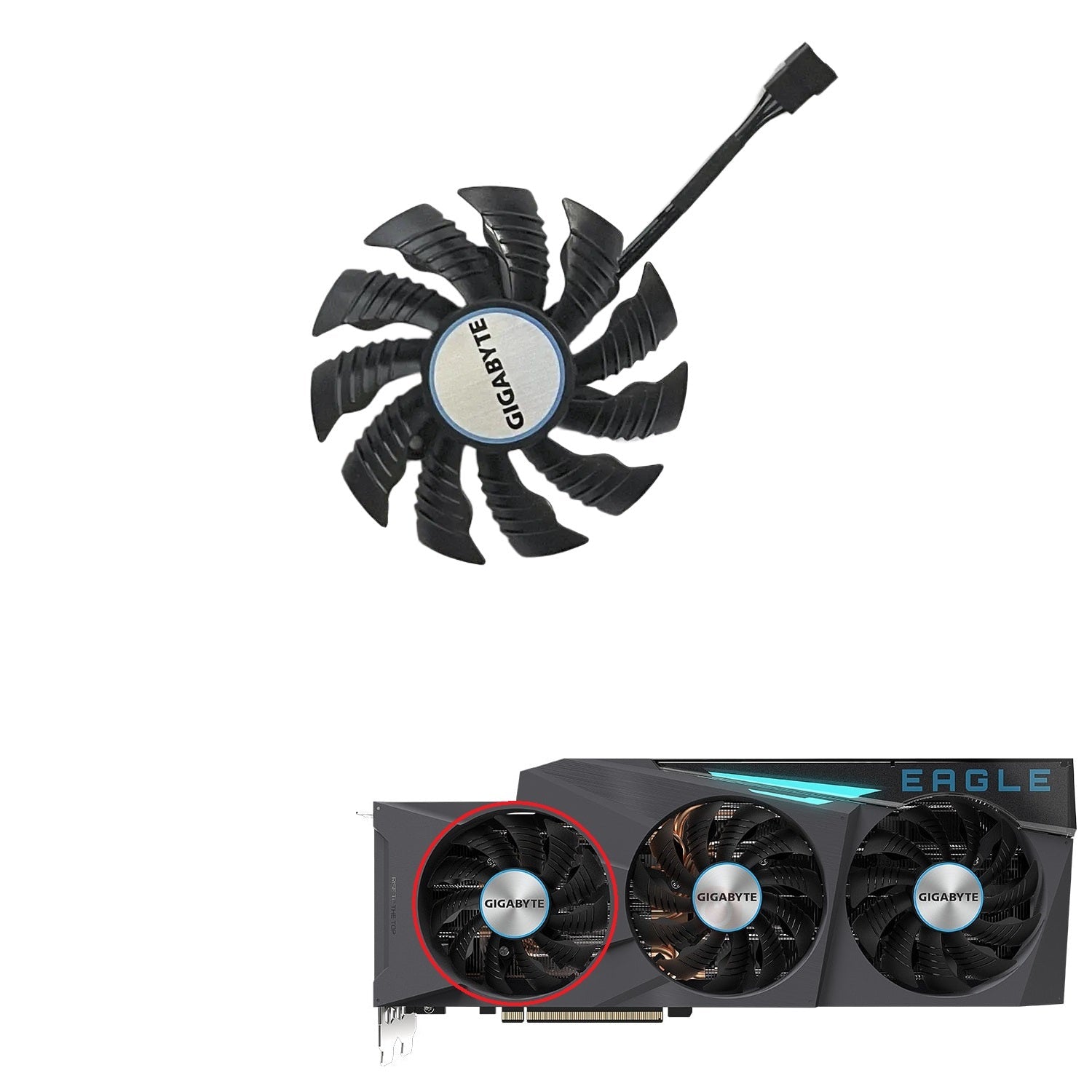 Gigabyte GeForce RTX 3080, 3080 Ti, 3090 EAGLE Fan Replacement