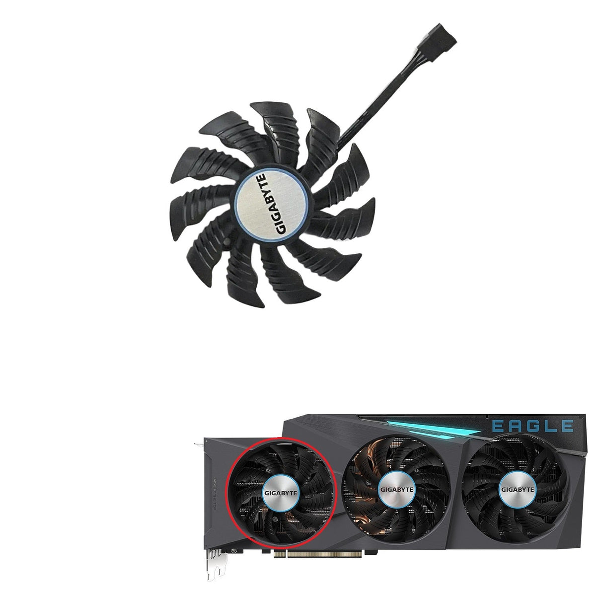 Gigabyte GeForce RTX 3080, 3080 Ti, 3090 EAGLE Fan Replacement