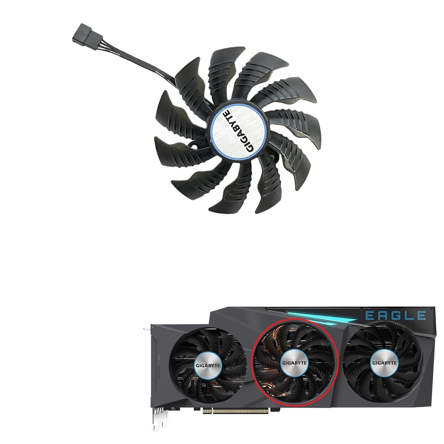 Gigabyte GeForce RTX 3080, 3080 Ti, 3090 EAGLE Fan Replacement