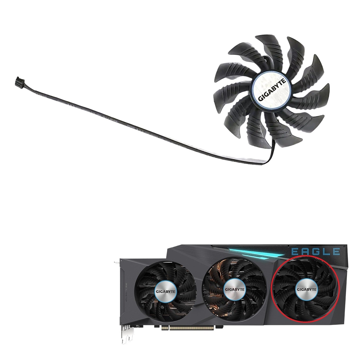 Gigabyte GeForce RTX 3080, 3080 Ti, 3090 EAGLE Fan Replacement