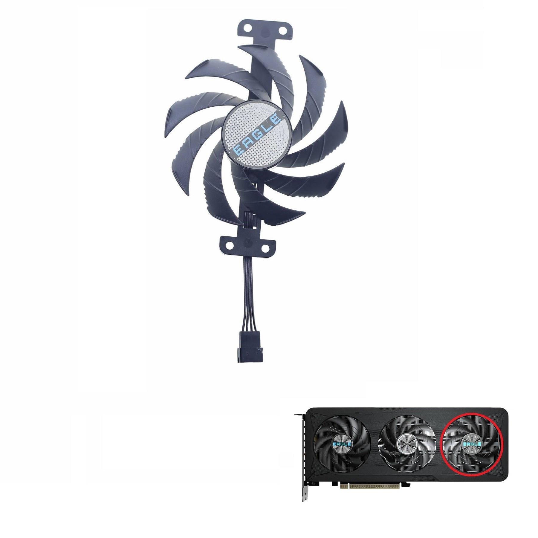 Gigabyte GeForce RTX 5060, 5060 Ti EAGLE MAX OC GPU Fan Replacement