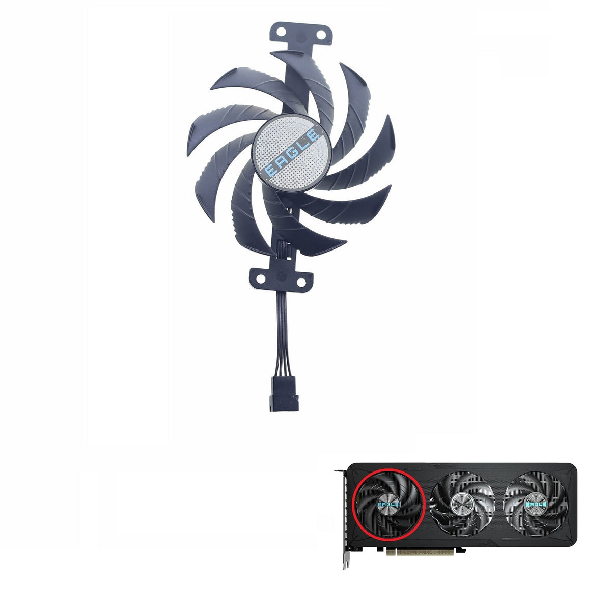 Gigabyte GeForce RTX 5060, 5060 Ti EAGLE MAX OC GPU Fan Replacement
