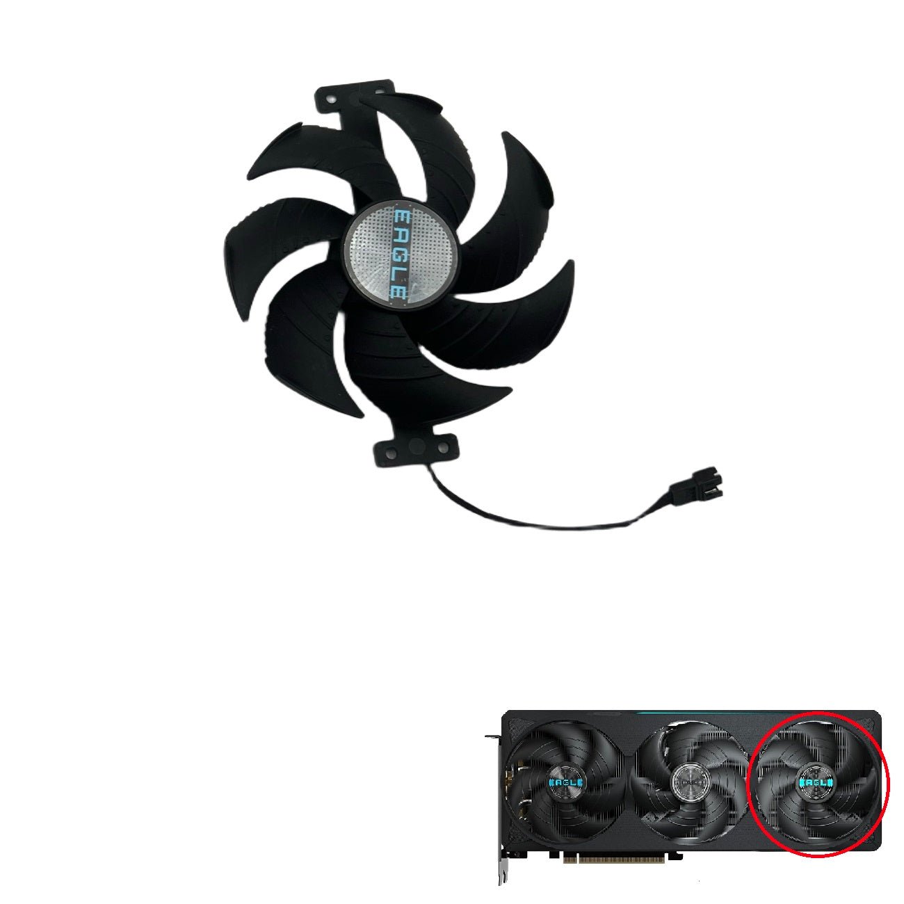 Gigabyte GeForce RTX 5070 Ti EAGLE OC SFF GPU Fan Replacement