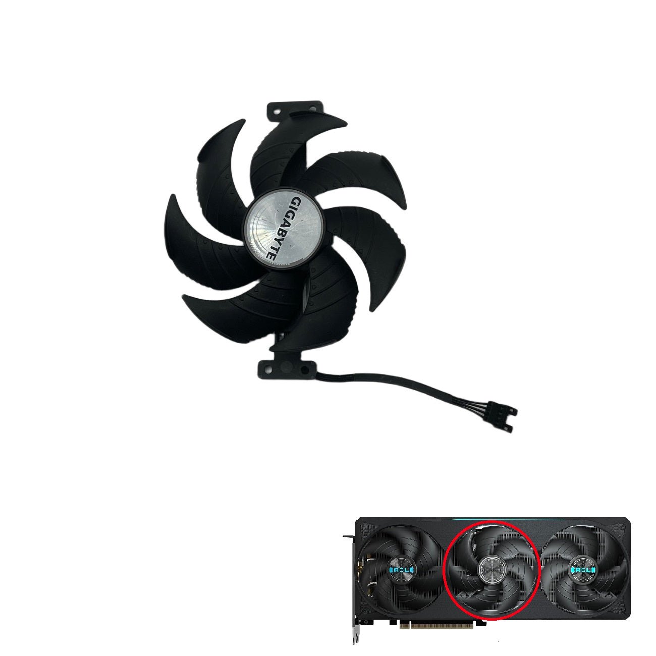 Gigabyte GeForce RTX 5070 Ti EAGLE OC SFF GPU Fan Replacement