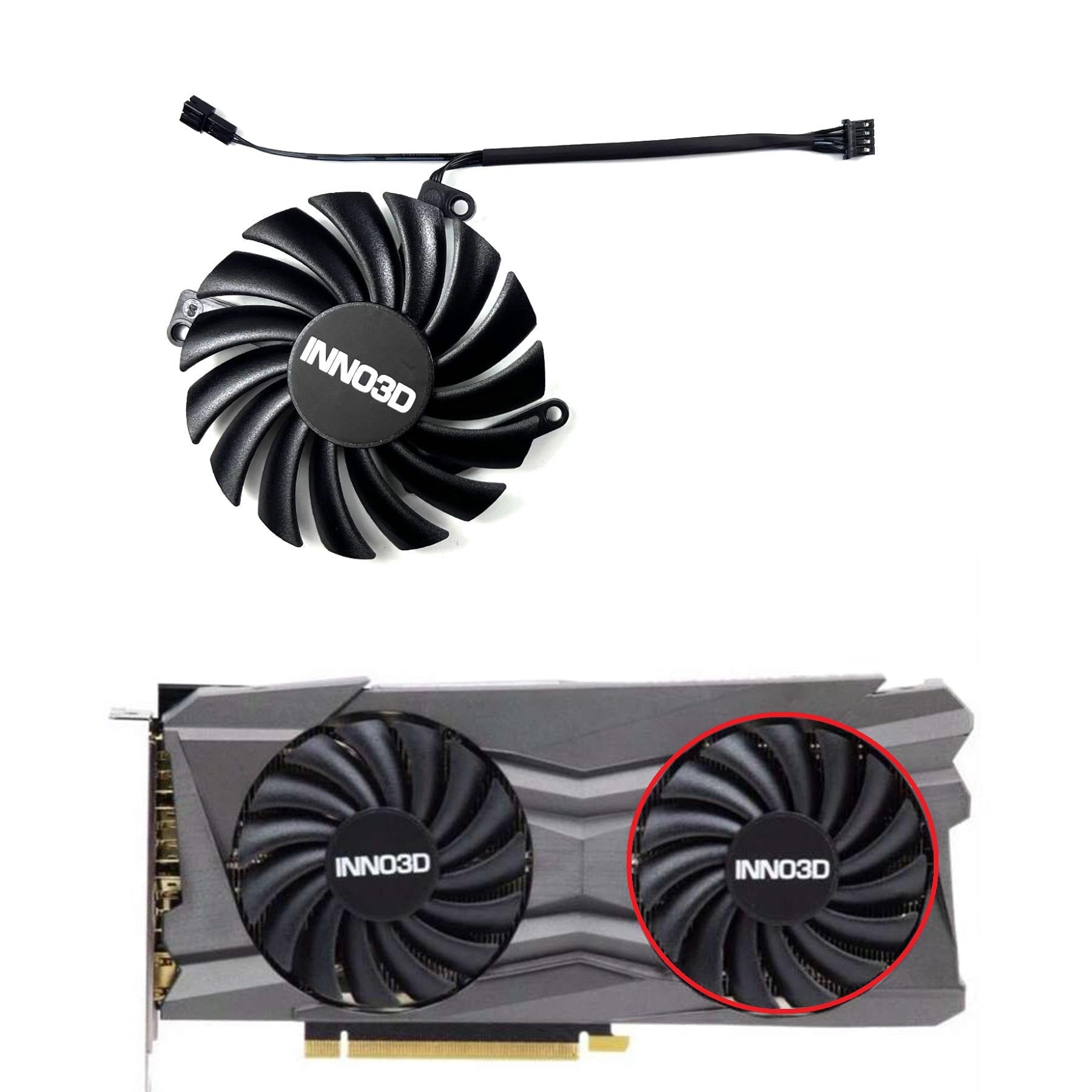 INNO3D GeForce RTX 3060 / 3060Ti Twin X2 OC LHR Fan Replacement