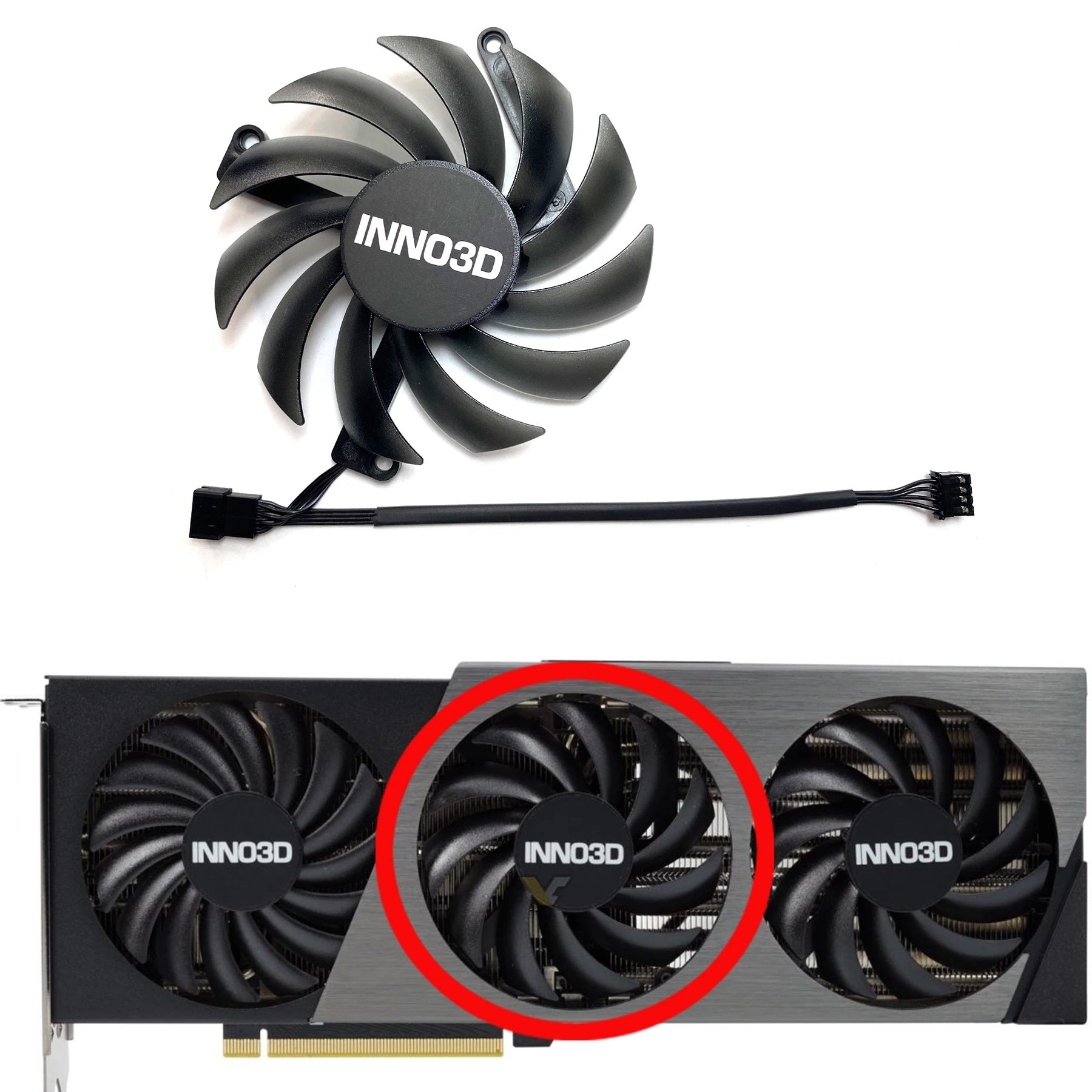 INNO3D GeForce RTX 4070, 4070 Ti X3 GPU Fan Replacement