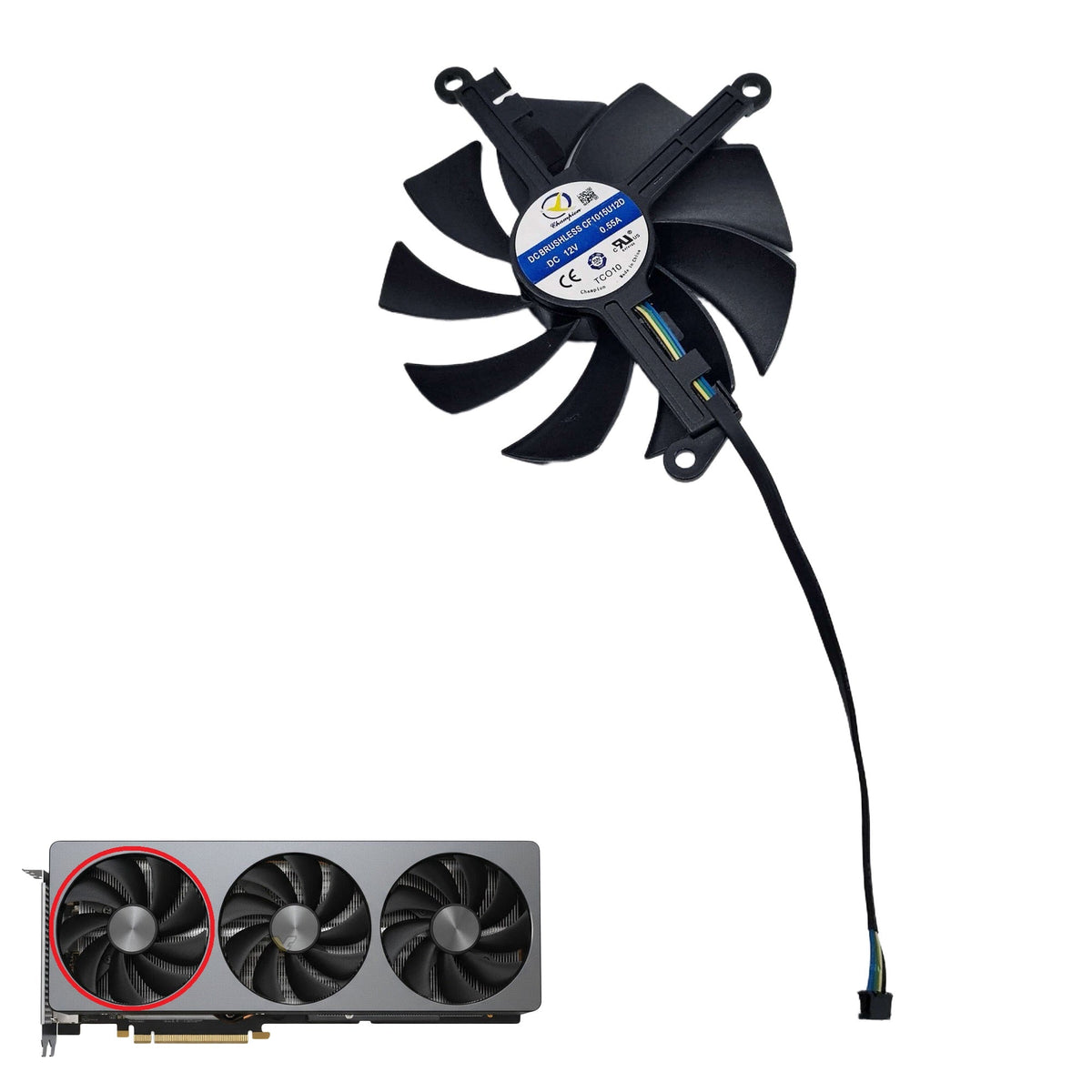 Lenovo GeForce RTX 5080 SUPER GPU Fan Replacement