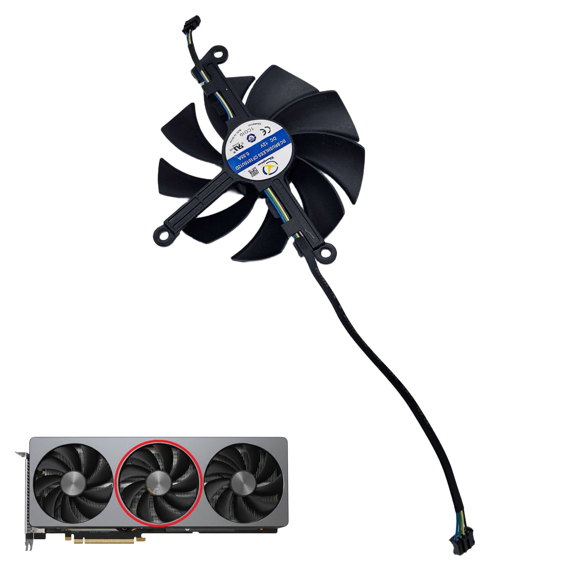 Lenovo GeForce RTX 5080 SUPER GPU Fan Replacement