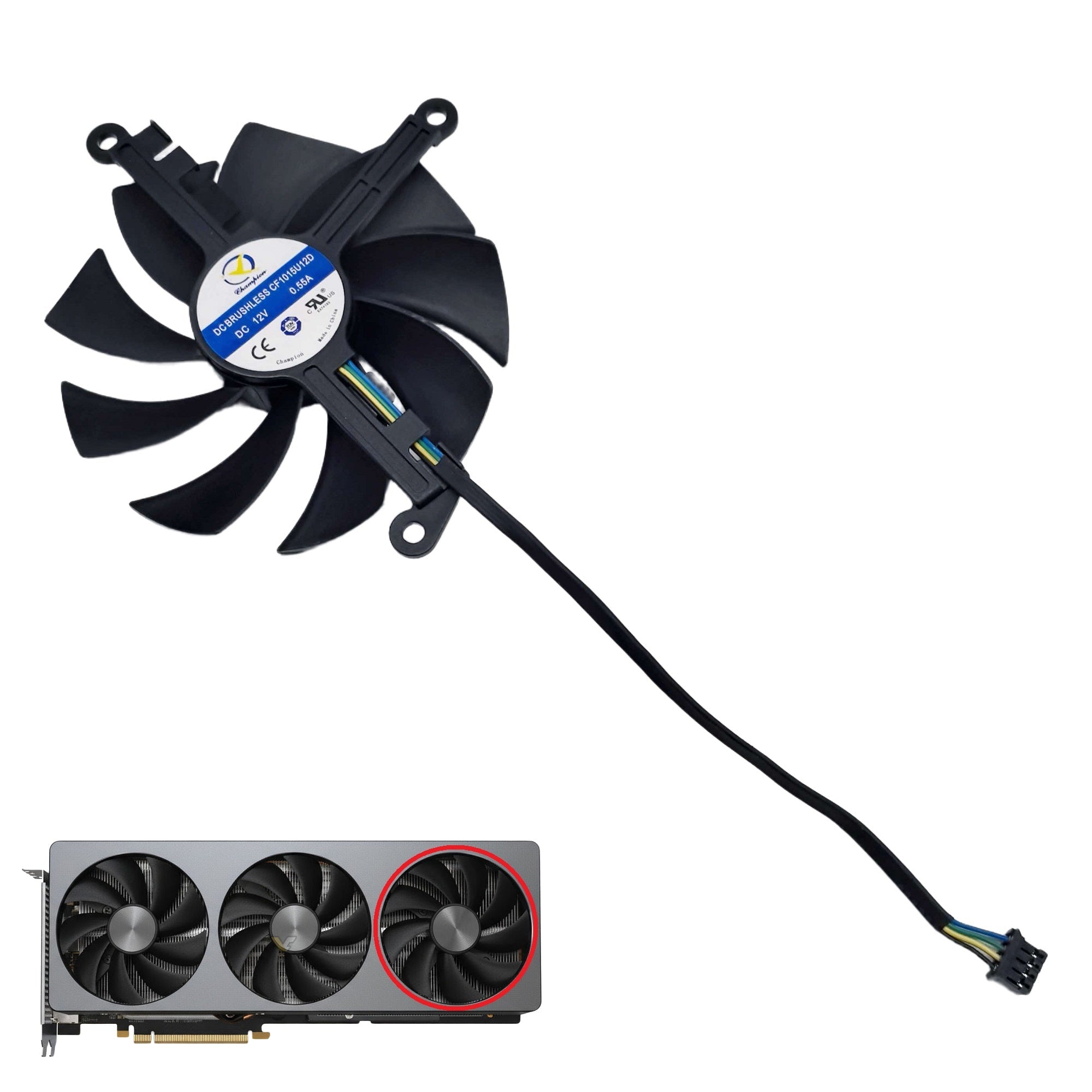 Lenovo GeForce RTX 5080 SUPER GPU Fan Replacement