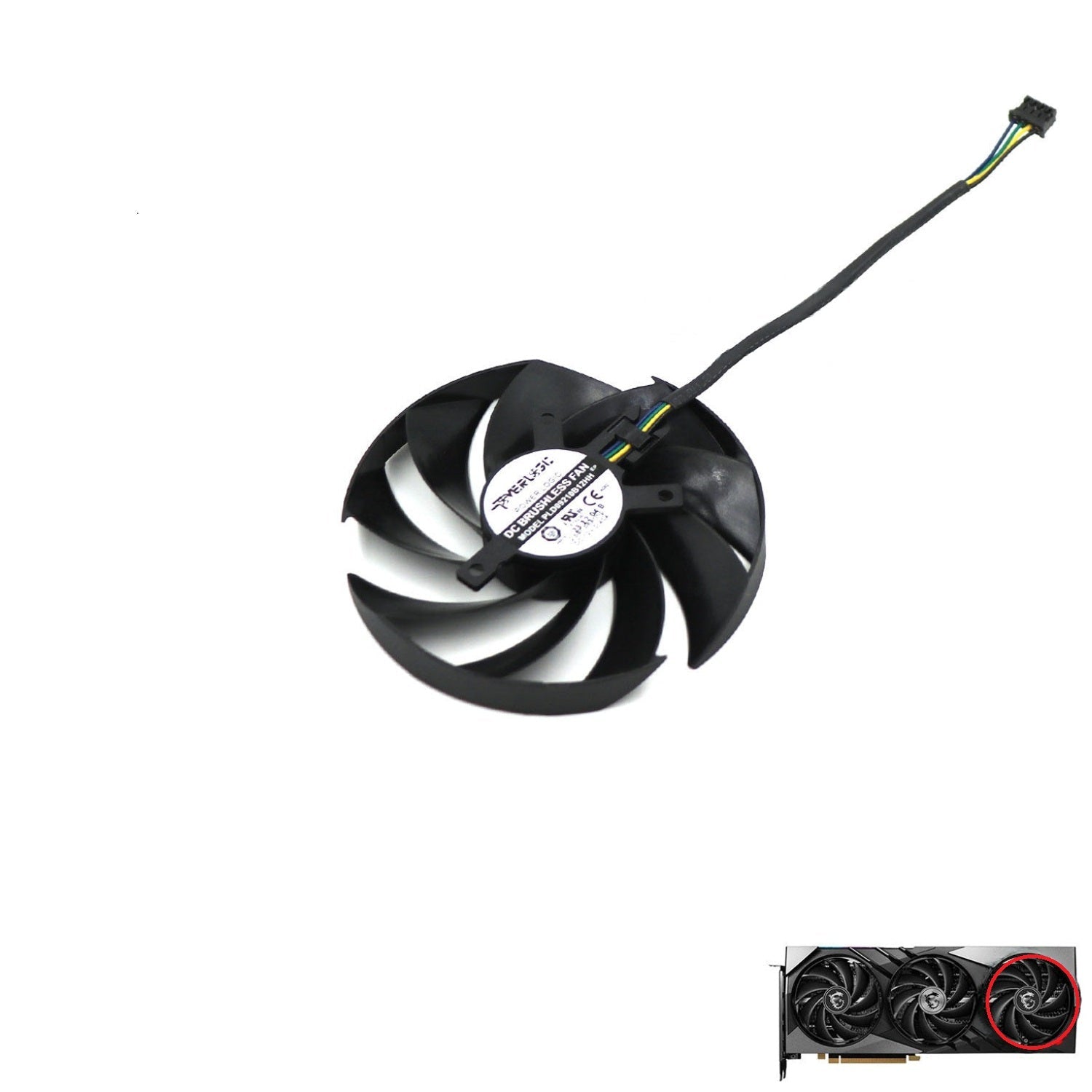 MSI GeForce RTX 4070, Gaming and Super Gaming X SLIM GPU Fan and Shroud Replacement