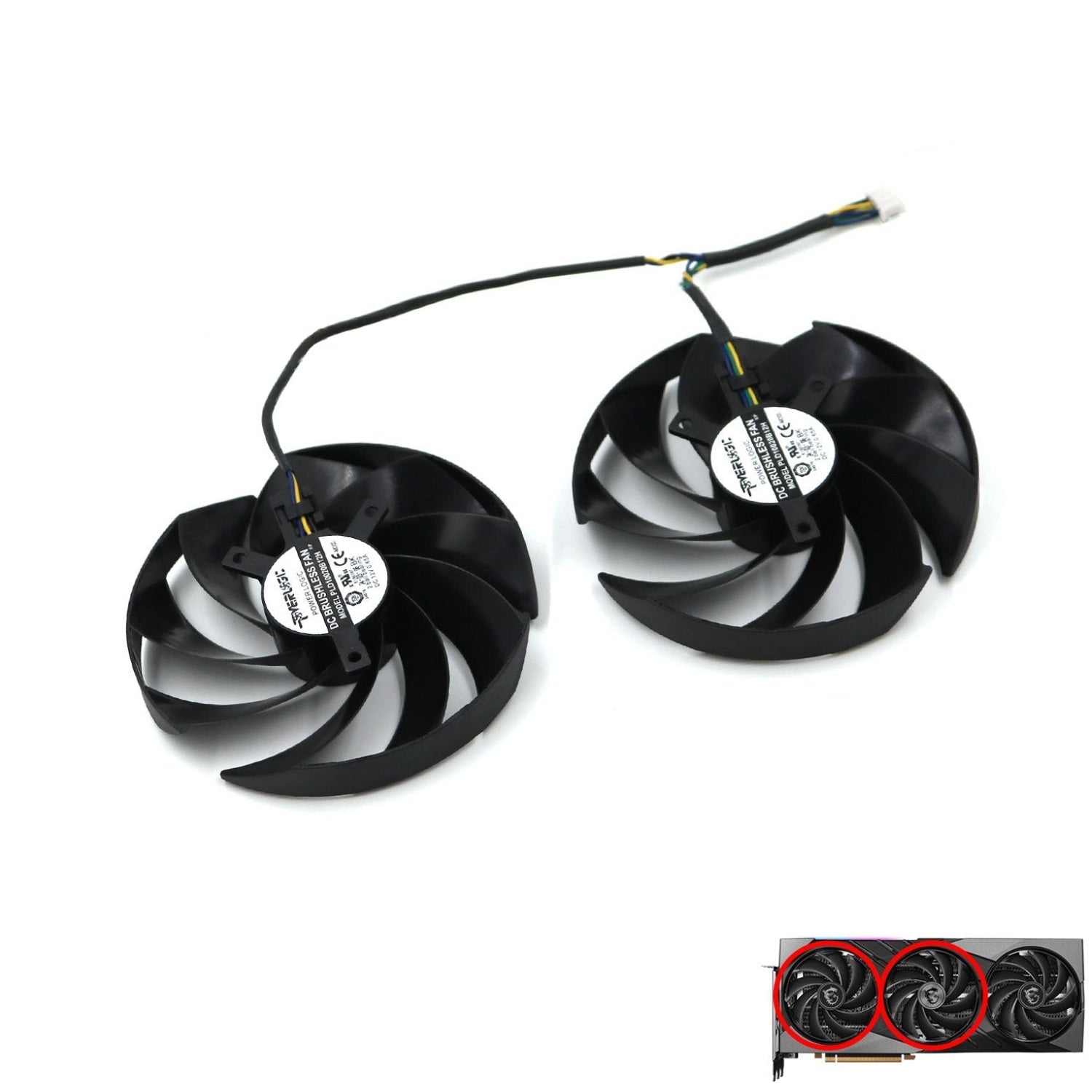 MSI GeForce RTX 4080, 4090 Gaming X SLIM GPU Fan and Shroud Replacement