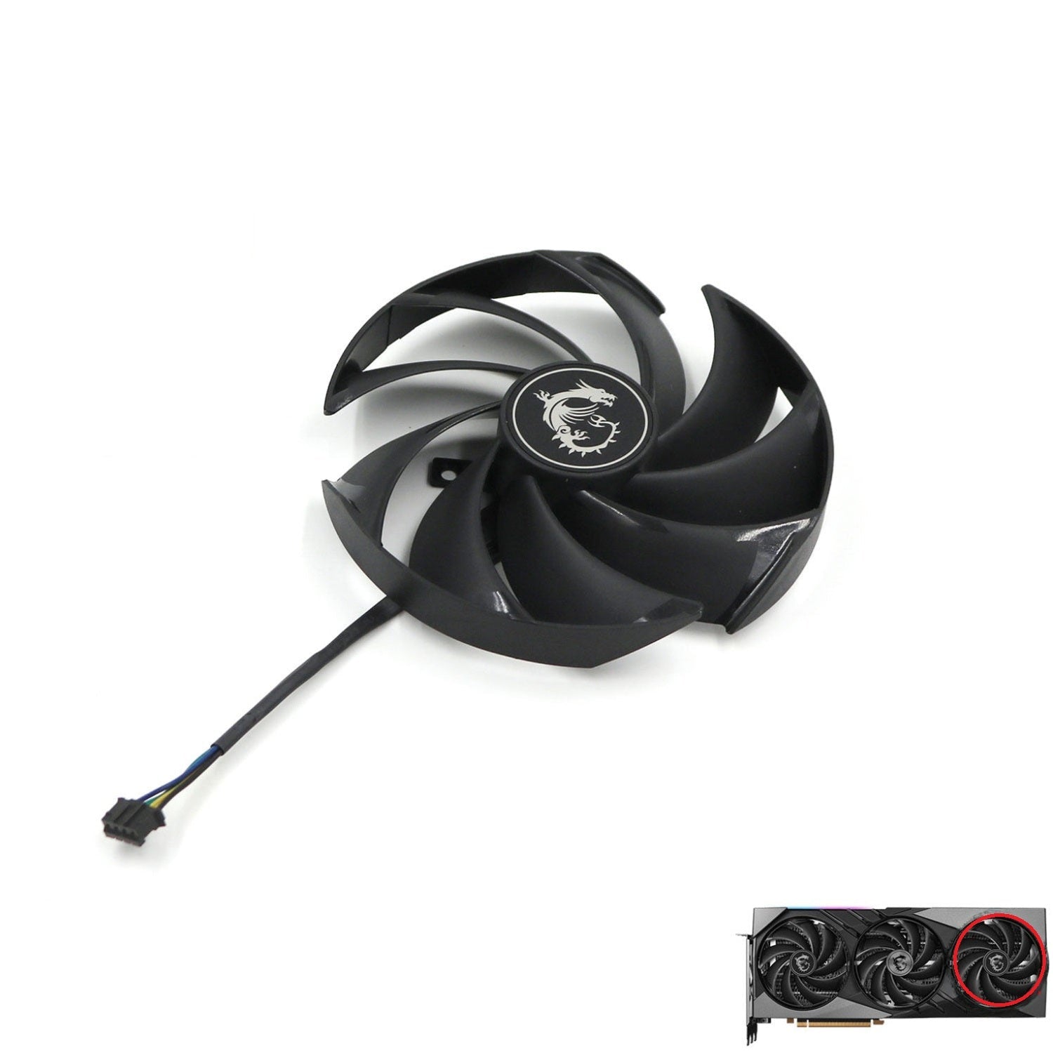 MSI GeForce RTX 4080, 4090 Gaming X SLIM GPU Fan and Shroud Replacement