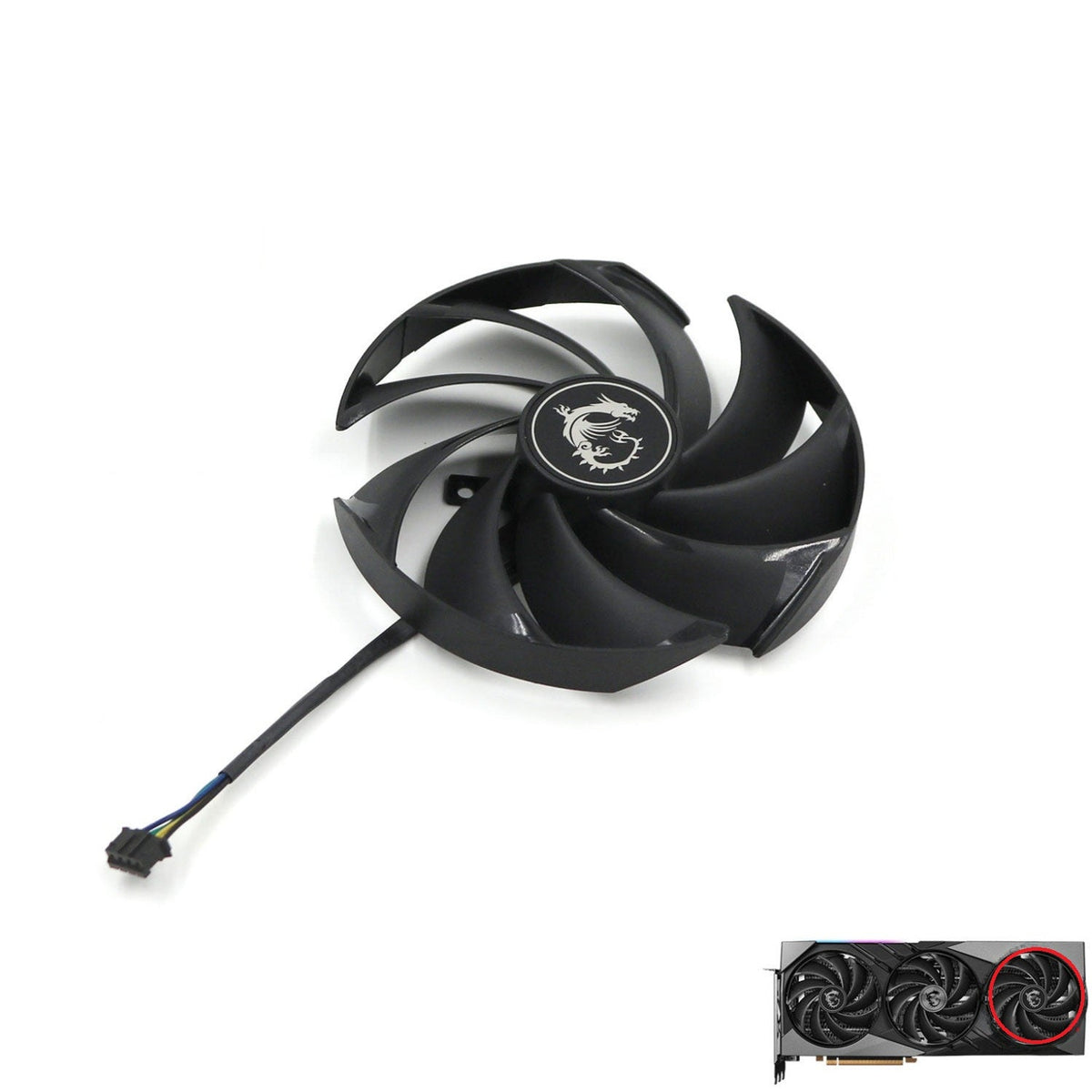 MSI GeForce RTX 4080, 4090 Gaming X SLIM GPU Fan and Shroud Replacement