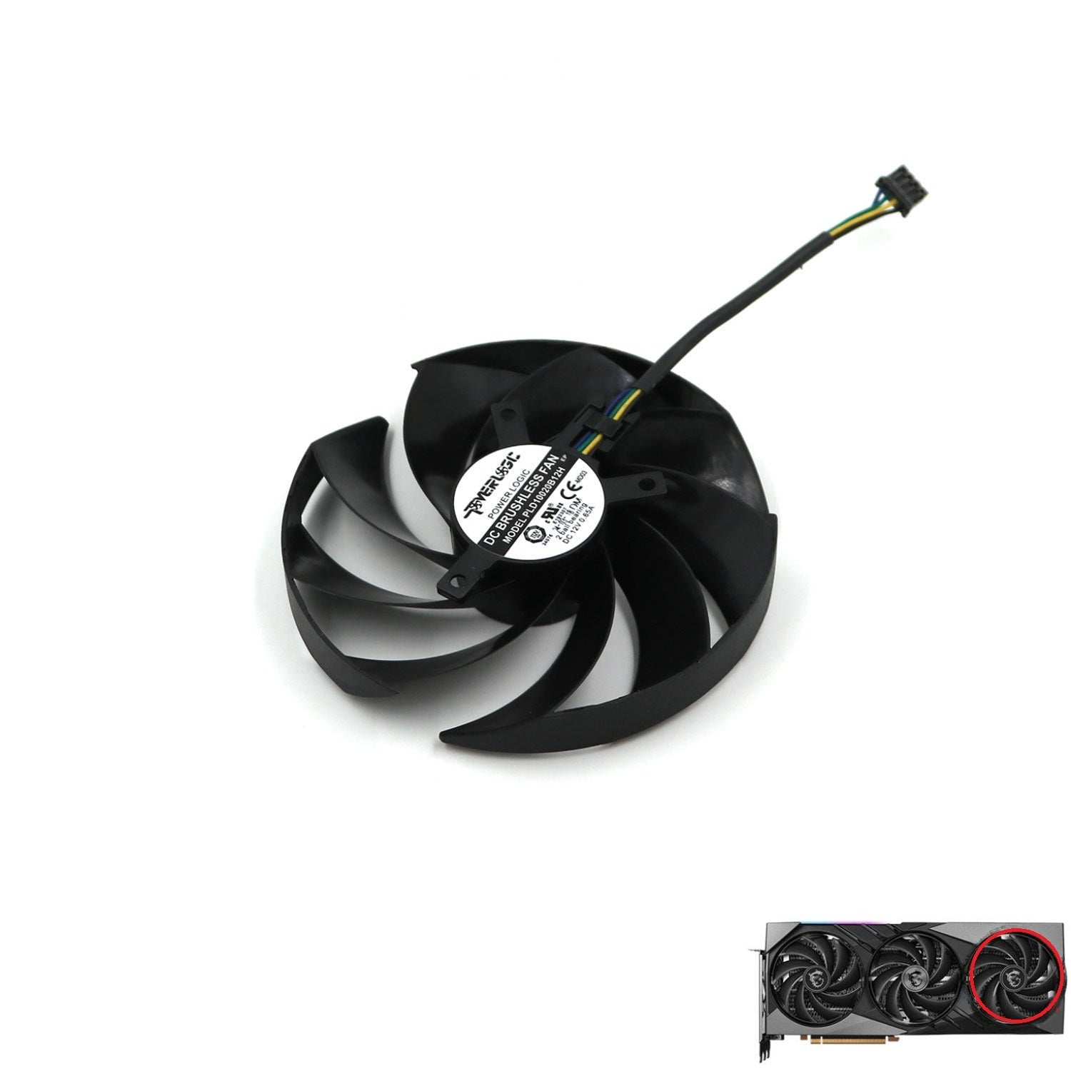 MSI GeForce RTX 4080, 4090 Gaming X SLIM GPU Fan and Shroud Replacement