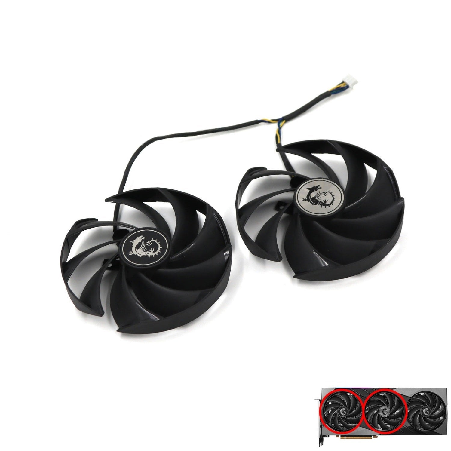 MSI GeForce RTX 4080, 4090 Gaming X SLIM GPU Fan and Shroud Replacement