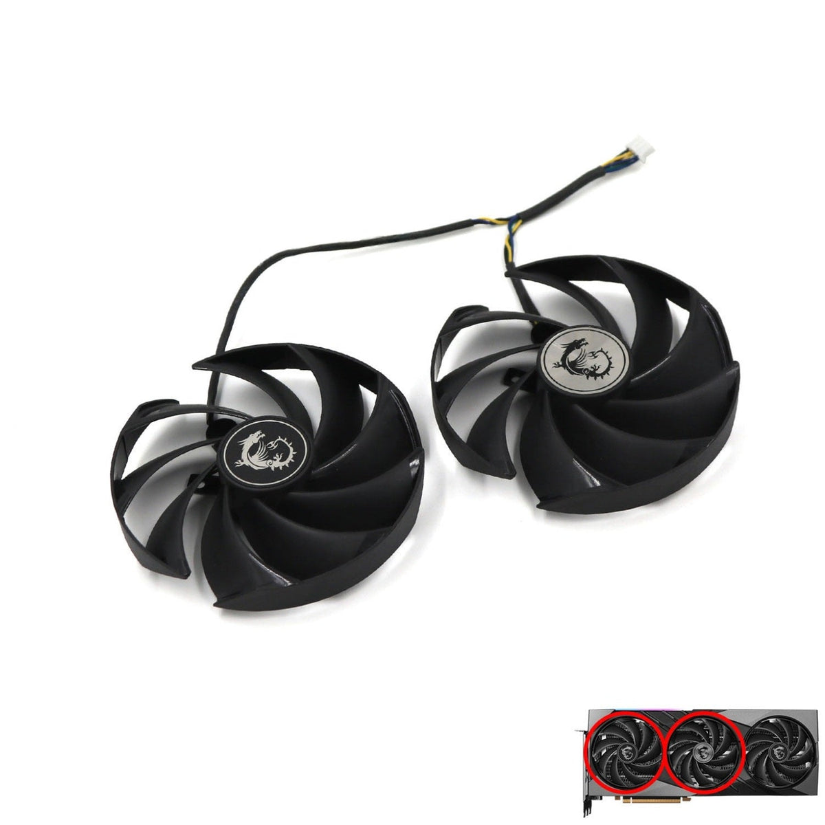 MSI GeForce RTX 4080, 4090 Gaming X SLIM GPU Fan and Shroud Replacement
