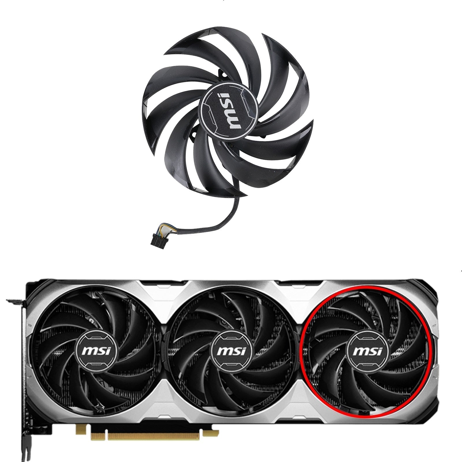 MSI GeForce RTX 4080, 4090 VENTUS 3X Fan Replacement