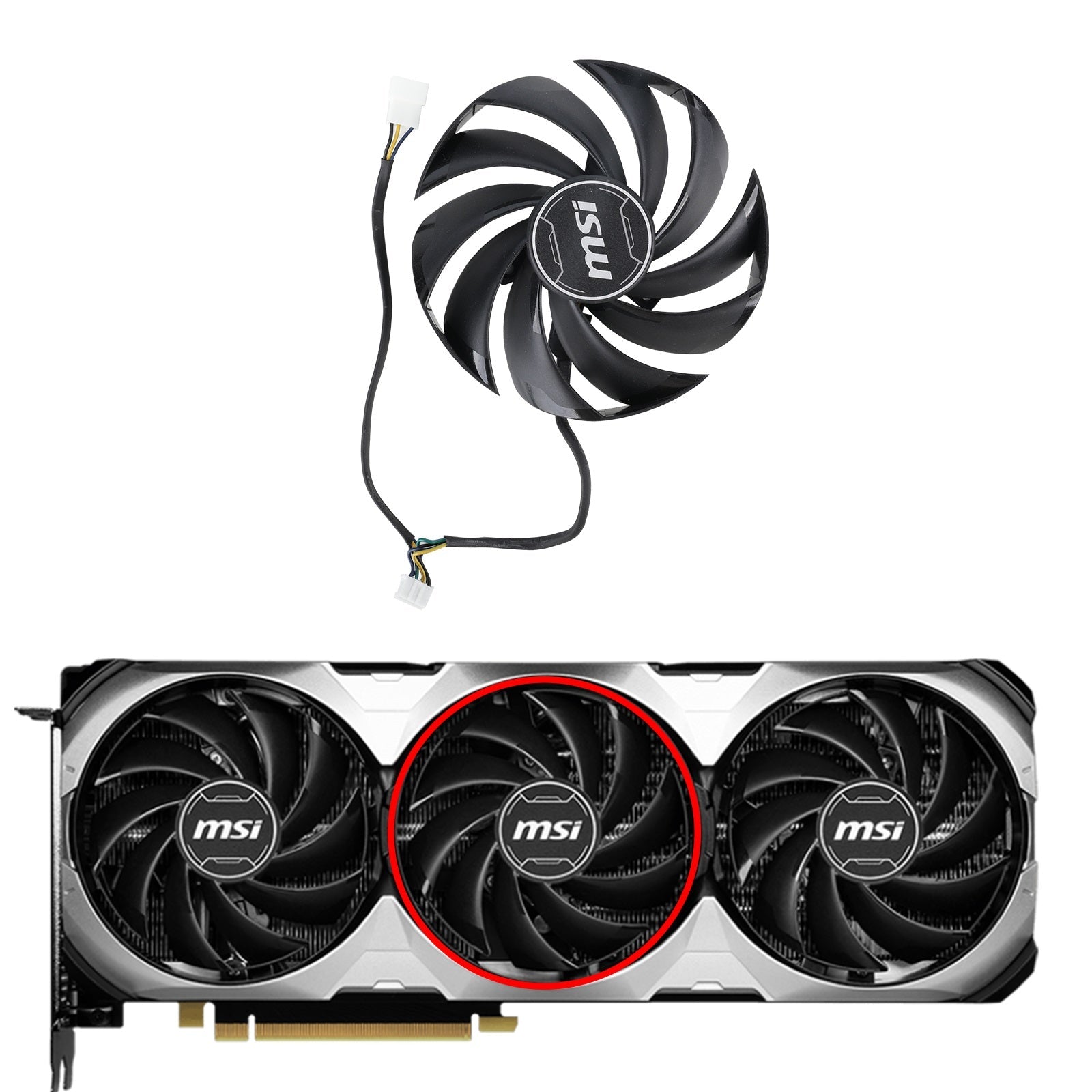 MSI GeForce RTX 4080, 4090 VENTUS 3X Fan Replacement