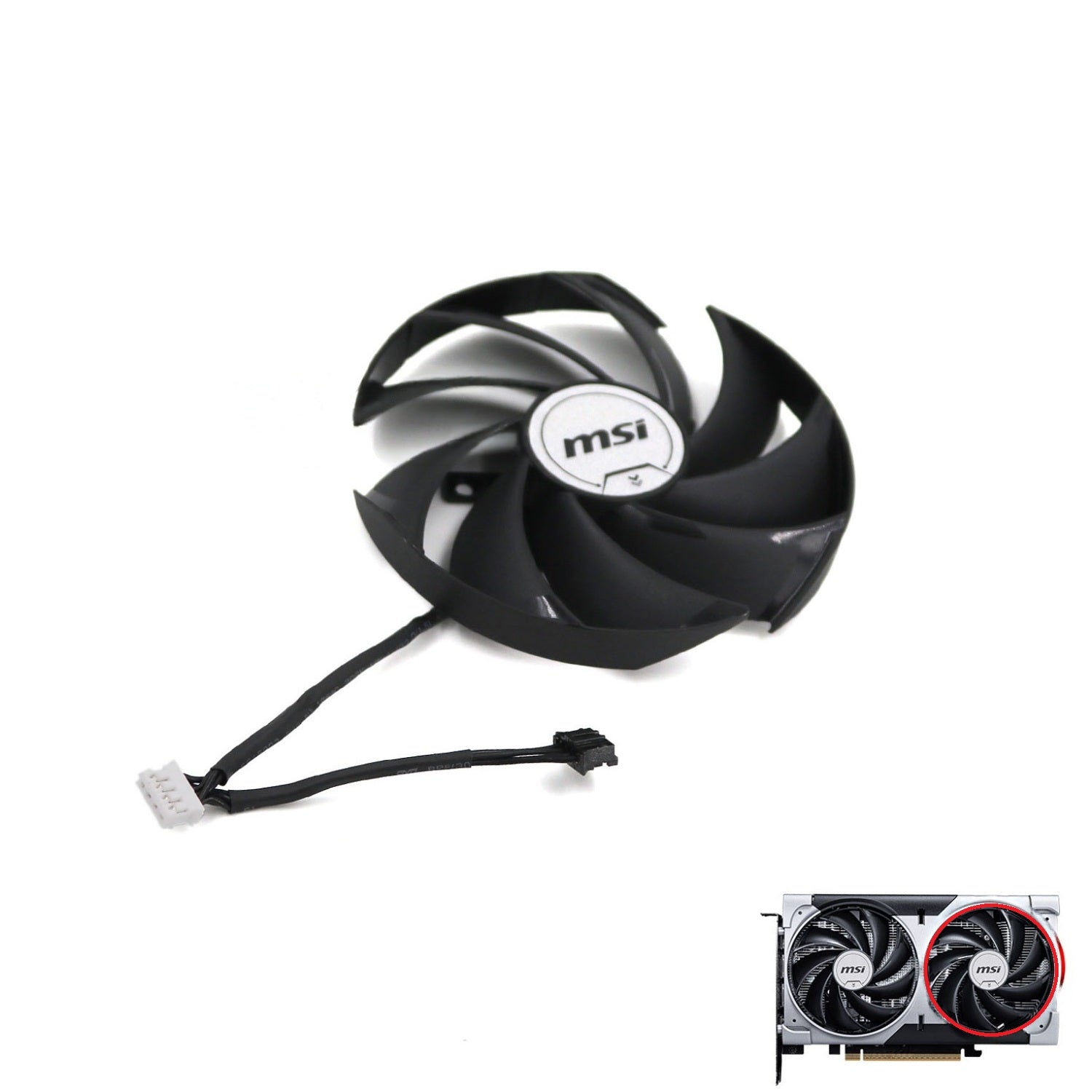 MSI GeForce RTX 5050, 5060 VENTUS 2X GPU Fan & Shroud Replacement