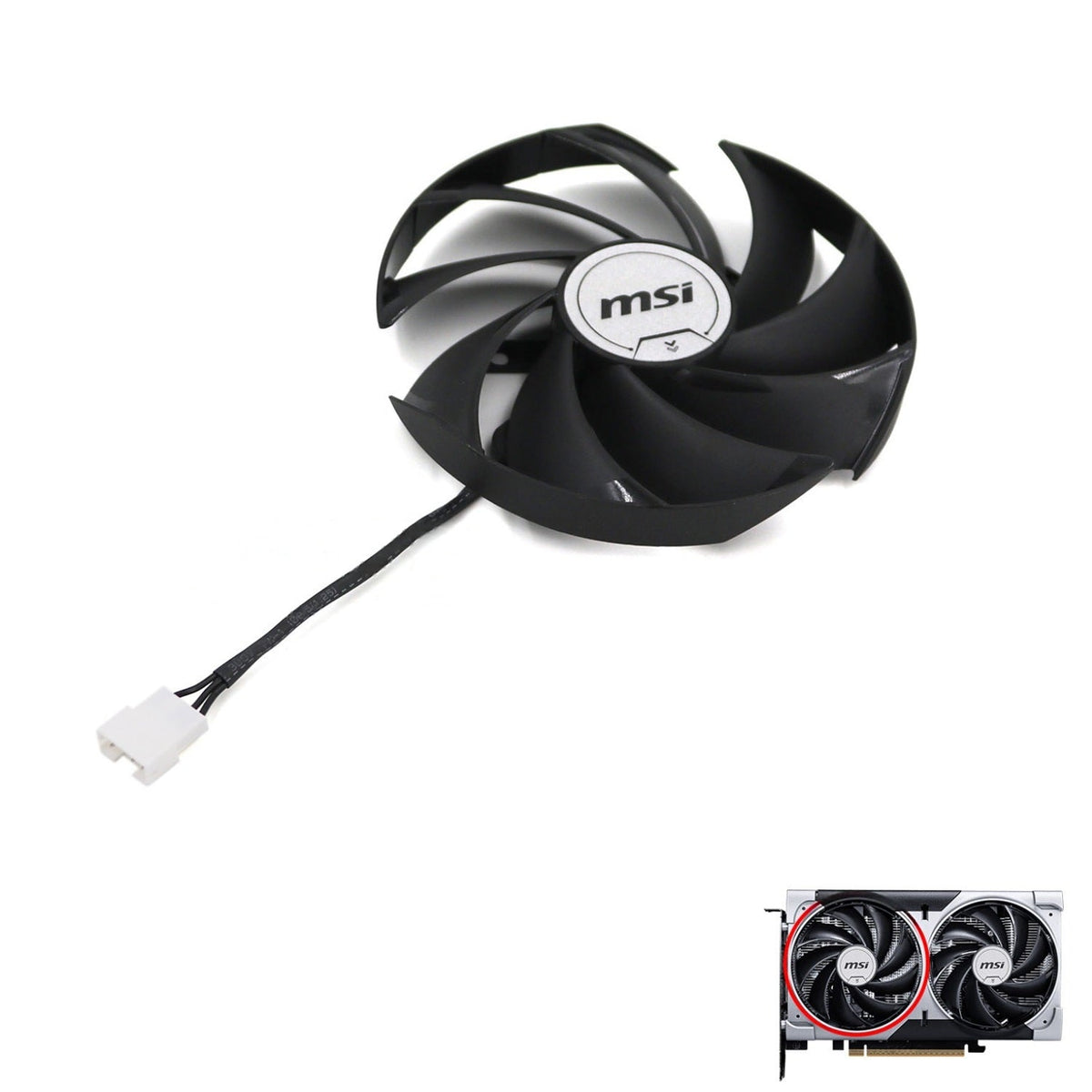 MSI GeForce RTX 5050, 5060 VENTUS 2X GPU Fan & Shroud Replacement