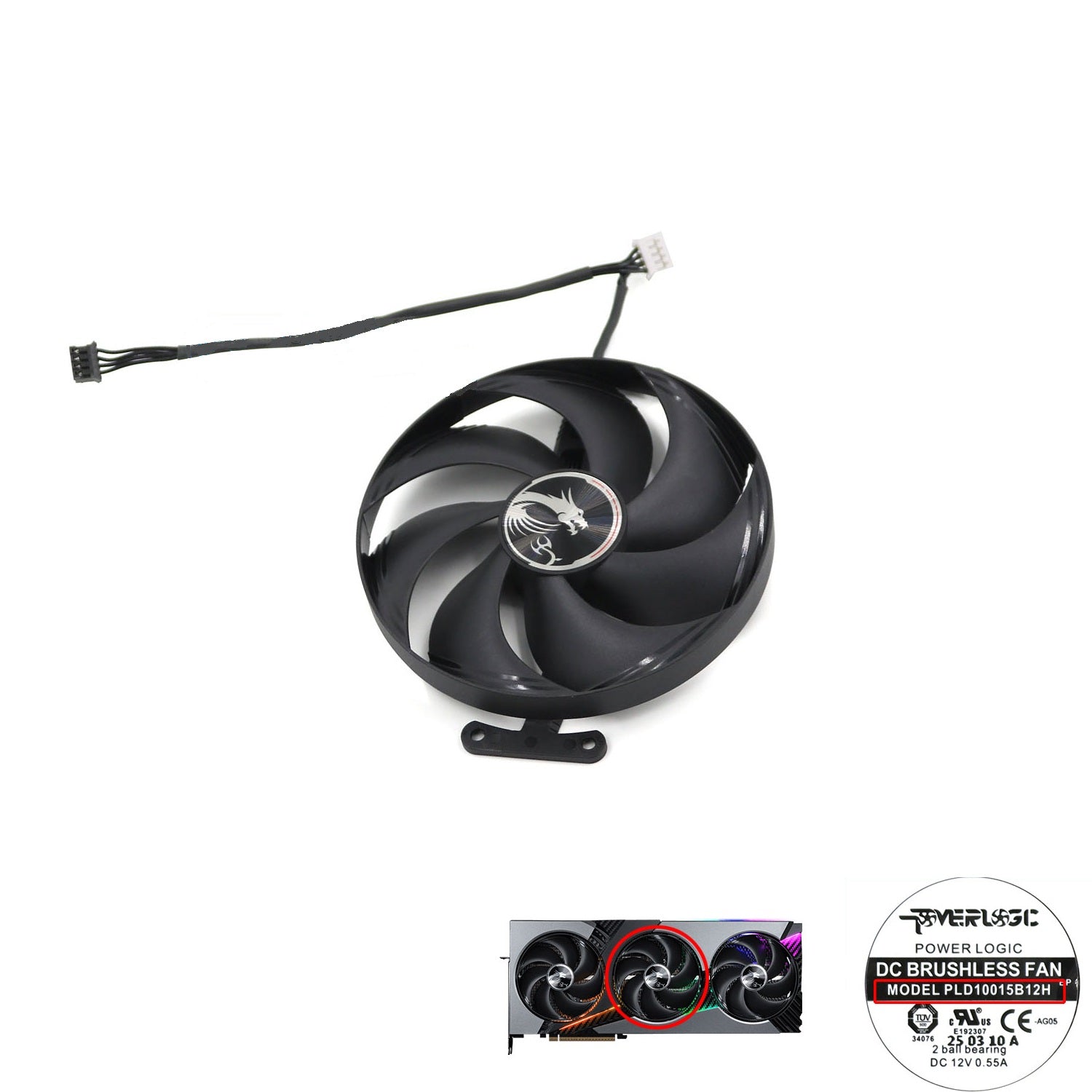 MSI GeForce RTX 5060 Ti, 5070 VANGUARD SOC GPU Fan Replacement